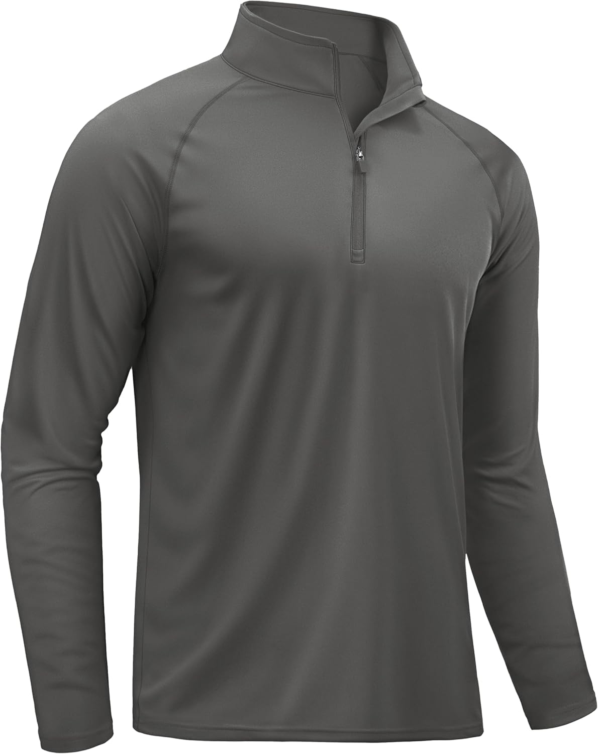 TACVASEN Rash Guard Mens Swim Shirt Long Sleeve UV Fishing Sun Protection UPF 50 Running Athletic 1/4 Zip Shirt for Men