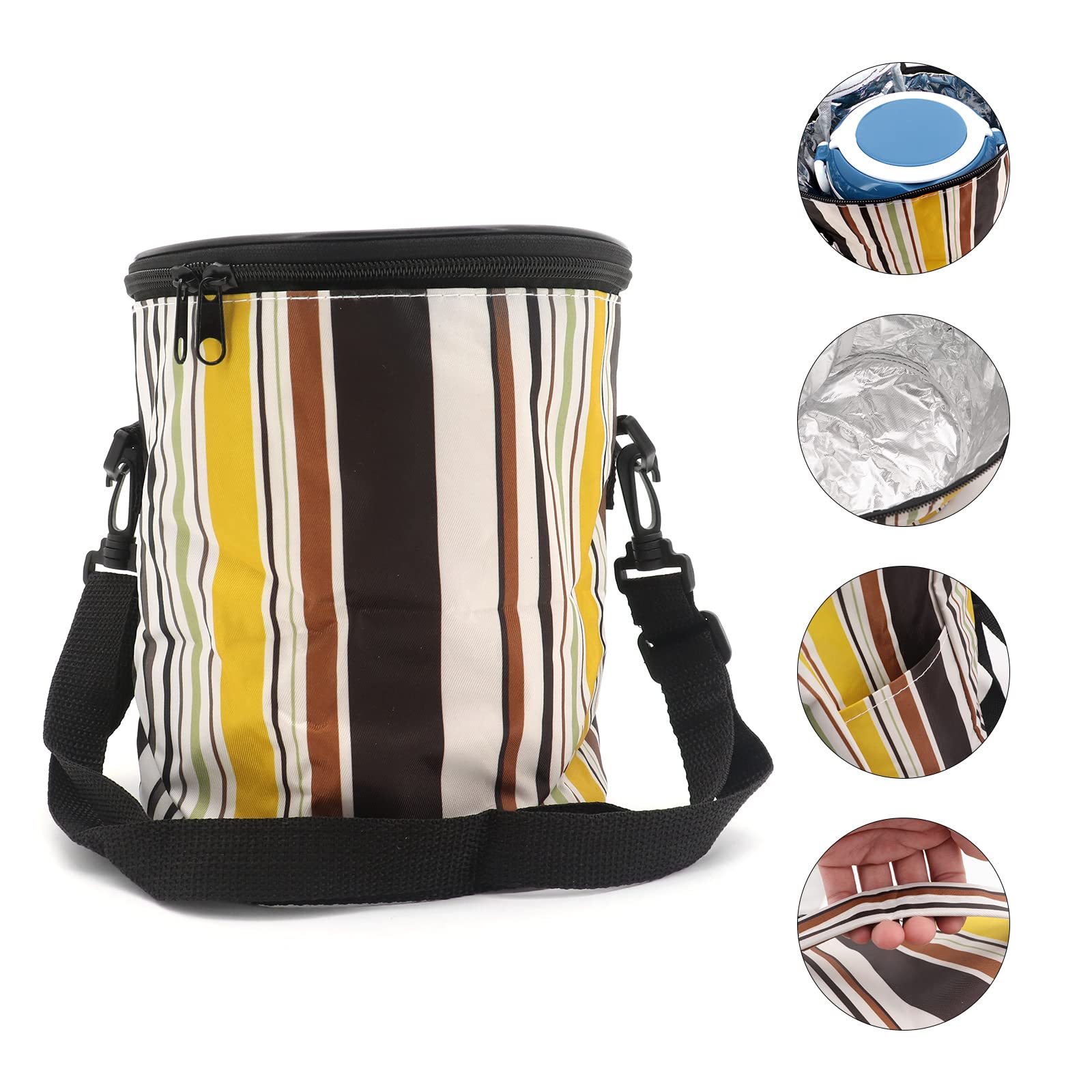Bento Pudełko na lunch, 2-poziomowe, pojemniki 1700 ml, dla dorosłych i dzieci, przenośne pudełko na lunch z izolowaną torbą, niebieskie