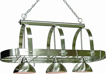 Volume Lighting V3023-33 3 Light Brushed Nickel Pot Rack ...