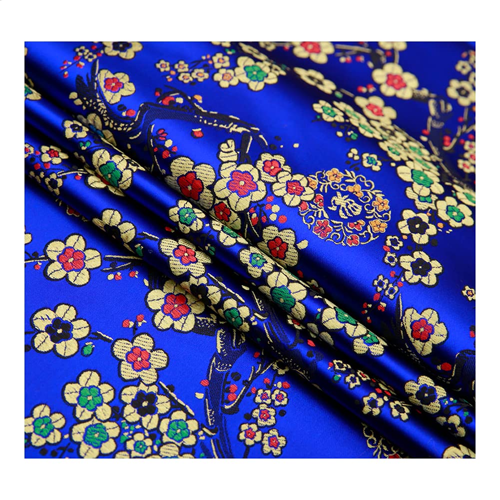Goonsds E Brocad Silk Fabric Satin Flower Fabrics For Sewing Material For Diy Dress Fabric Wedding Costum,