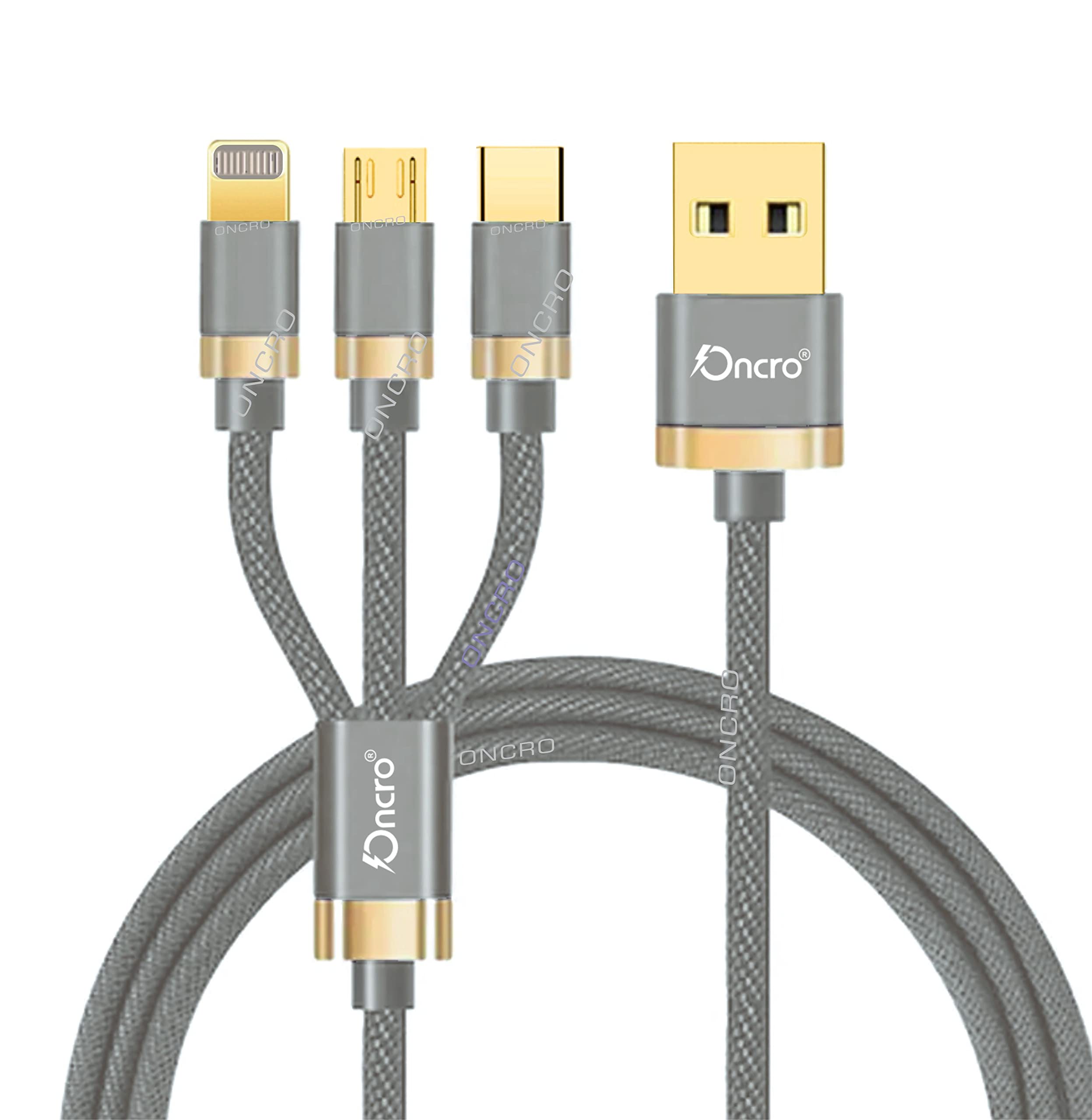See full amazon price history chart for ONCRO® 3.0A 3 in 1 Cable Nylon Duo Jean Braided Fast Rapid Super charging cable for Micro USB, i phone & Type C Grey 3.3 ft 3in1 charging cable car multi charger cable (Not for Data Transfer) ONCRO® 3.0A 3 in 1 Cable Nylon Duo Jean Braided Fast Rapid Super charging cable for Micro USB, i phone & Type C Grey 3.3 ft 3in1 charging cable car multi charger cable (Not for Data Transfer) (B0BNBJK3R4) Amazon Price History, Amazon Price Tracker