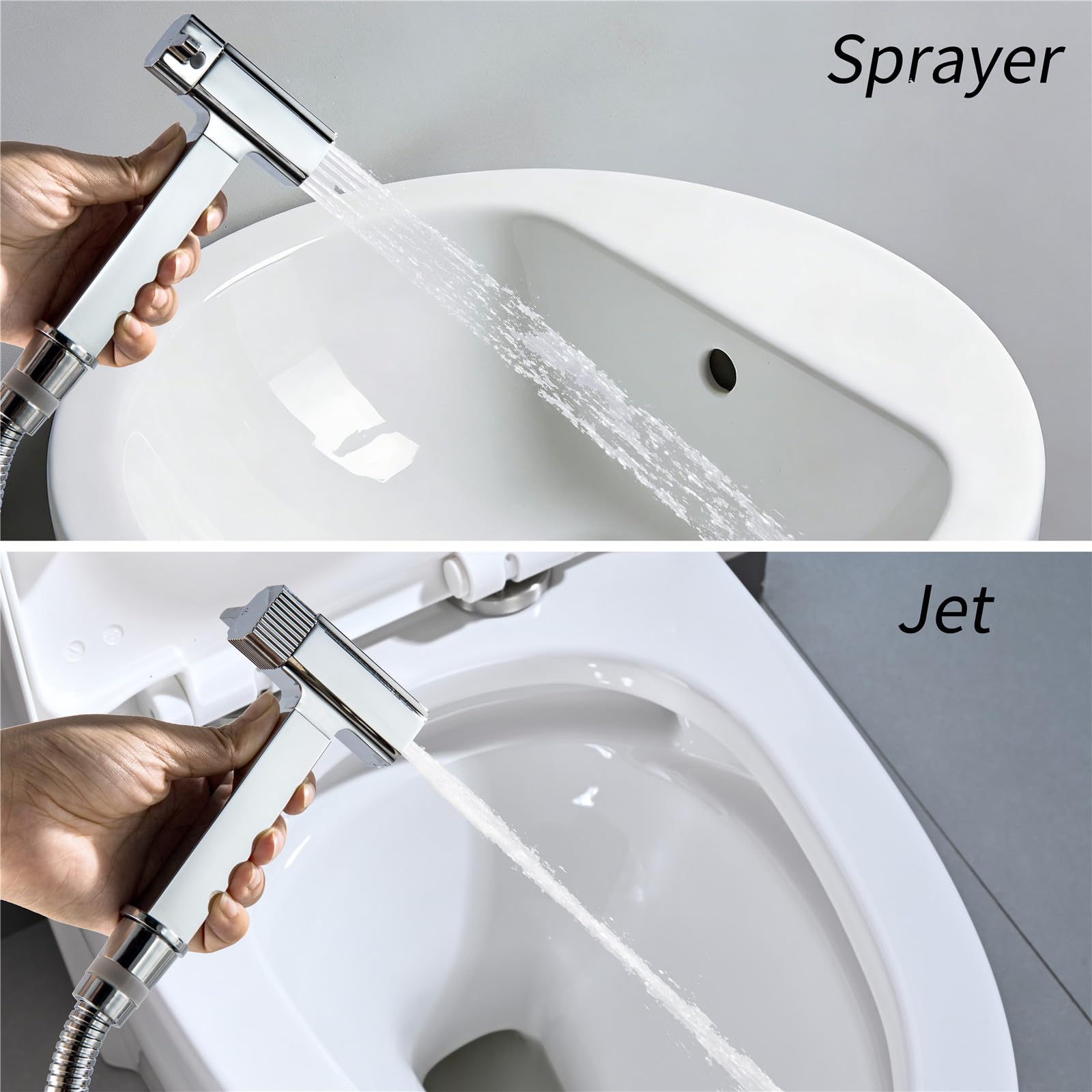 Ręczny opryskiwacz bidetowy 2-funkcyjny zestaw prysznicowy do toalety mosiężny naścienny bidet spray z elastycznym wężem 1,2 m higiena osobista spray do toalety do łazienki t