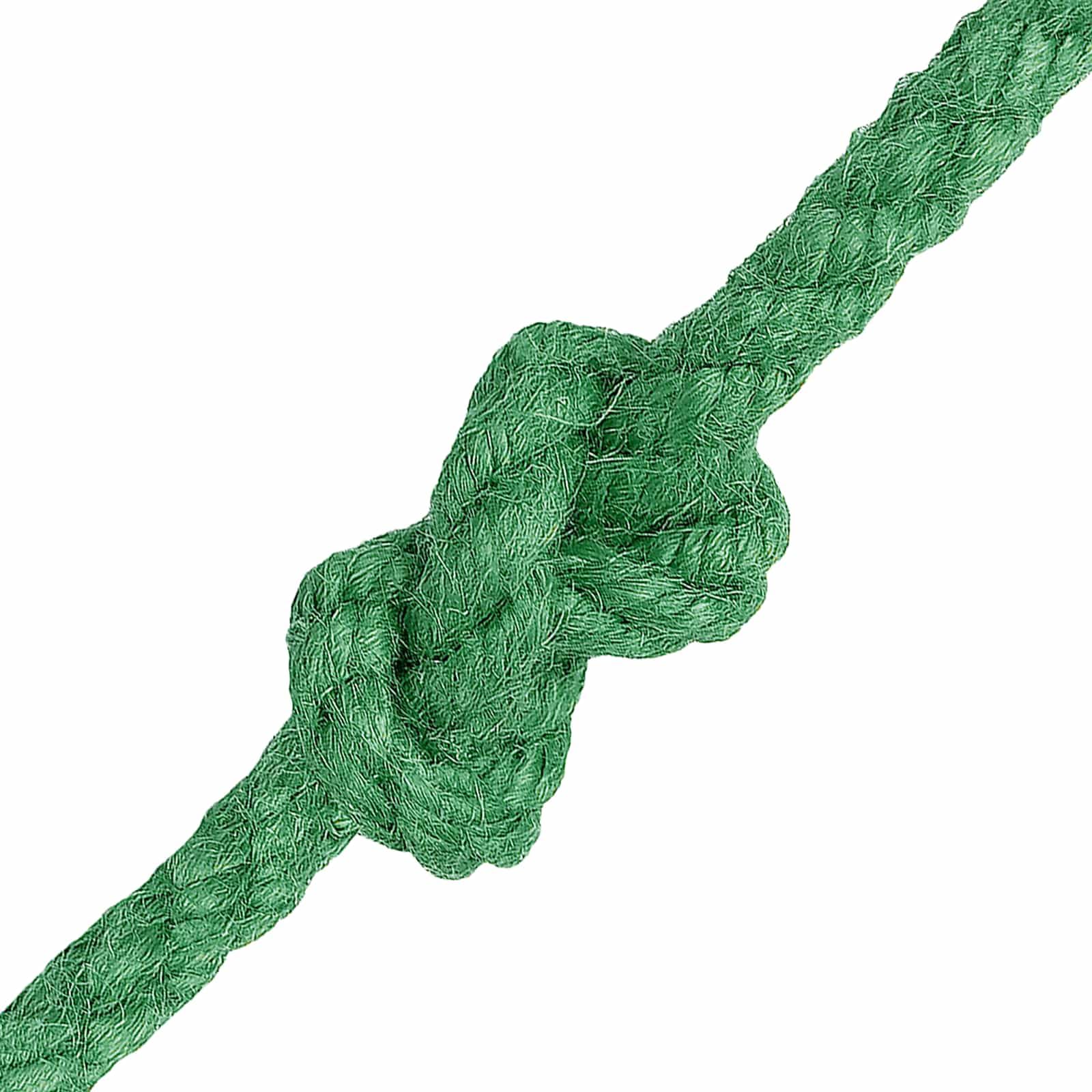 Corda di iuta verde 100% Tossa a 3 strati, diametro 10 mm, lunghezza 20 metri, versatile, per giardino, campeggio, artigianato e trasporto, mantiene i nodi naturali, assorbe l'umidità