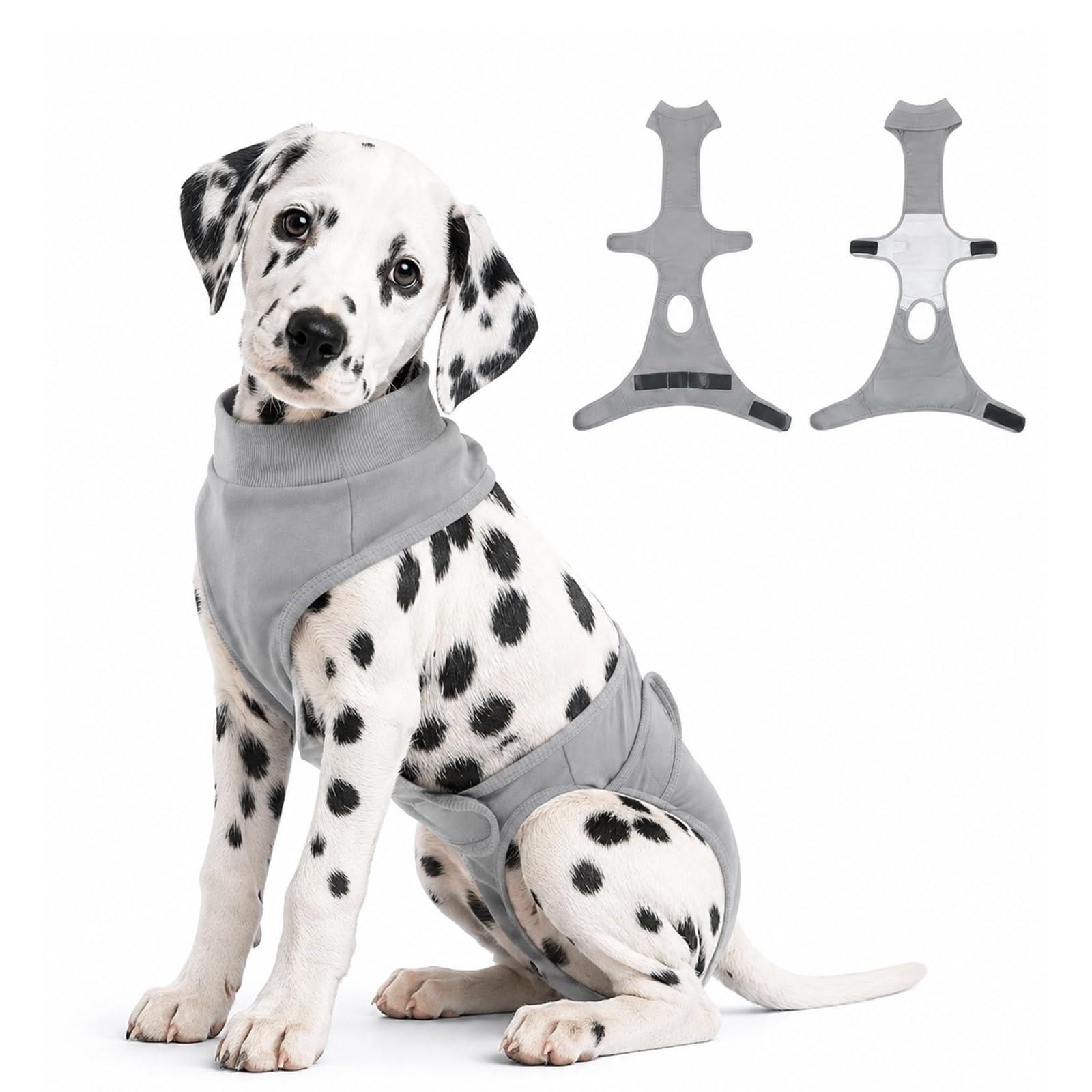 Dog Diapers,Washable Reusable Period Diapers & Belly Bands,Grey XS