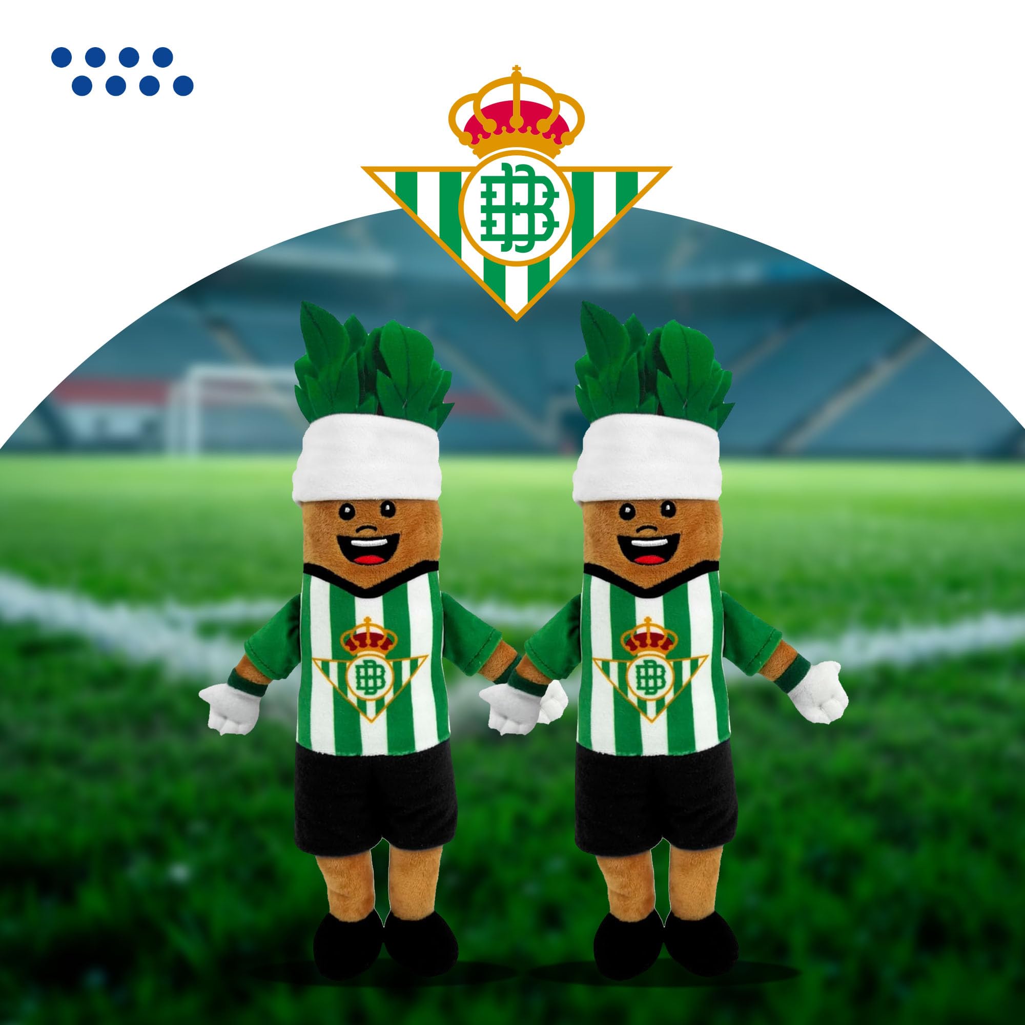 CyP Brands Orsetto Peluche Con Maglia Real Betis - 18 Cm - Prodotto Ufficiale Marrone