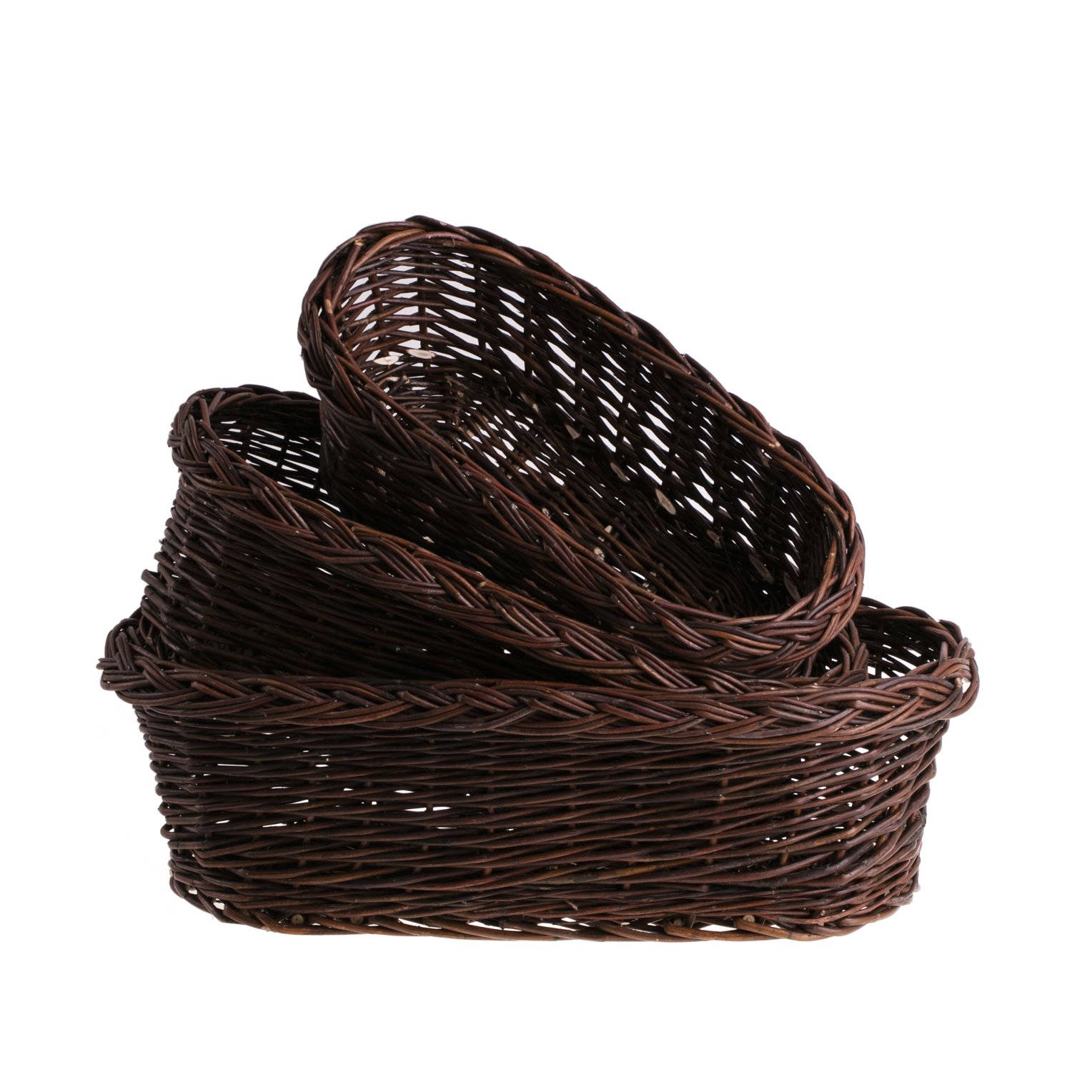 e-wicker24 Jardiniére Ovale pour Plantes,Cache-Pot Pot de Fleurs boîte à Fleurs en Osier Marron Naturel,Pots de Fleurs (100 x 28, H: 18) (80x28 H18)