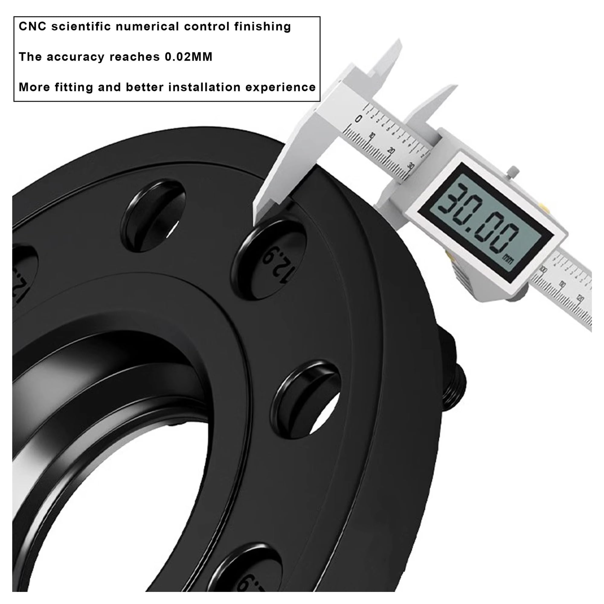 Espaciadores De Rueda 50 Mm - Para Foton Sup, Tunland G7/G9, Yutu Y Similares (2 Piezas, Aluminio Aeroespacial, Anodizado Negro)