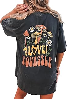 CSDAJIO Women's Trendy Oversized T Shirt Graphic Tee Crewneck Short Sleeve Loose Cute Going Out Summer Tops