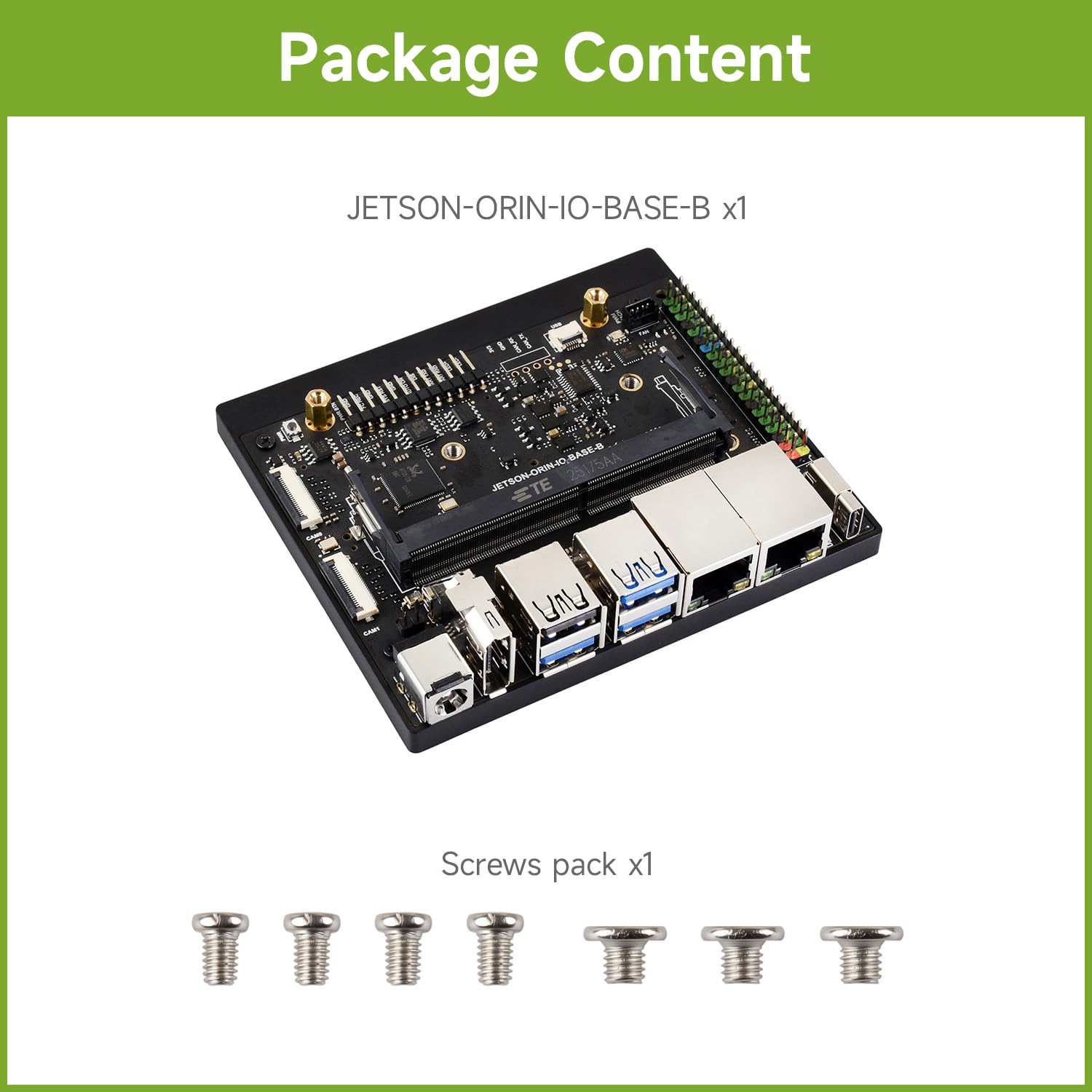 Waveshare Jetson Orin Nano/NX Super Dual Ethernet Base Board, Based on Jetson Orin Nano and Jetson Orin NX Module, Compatible with Jetson Orin Nano Super AI Development Kit Base Board