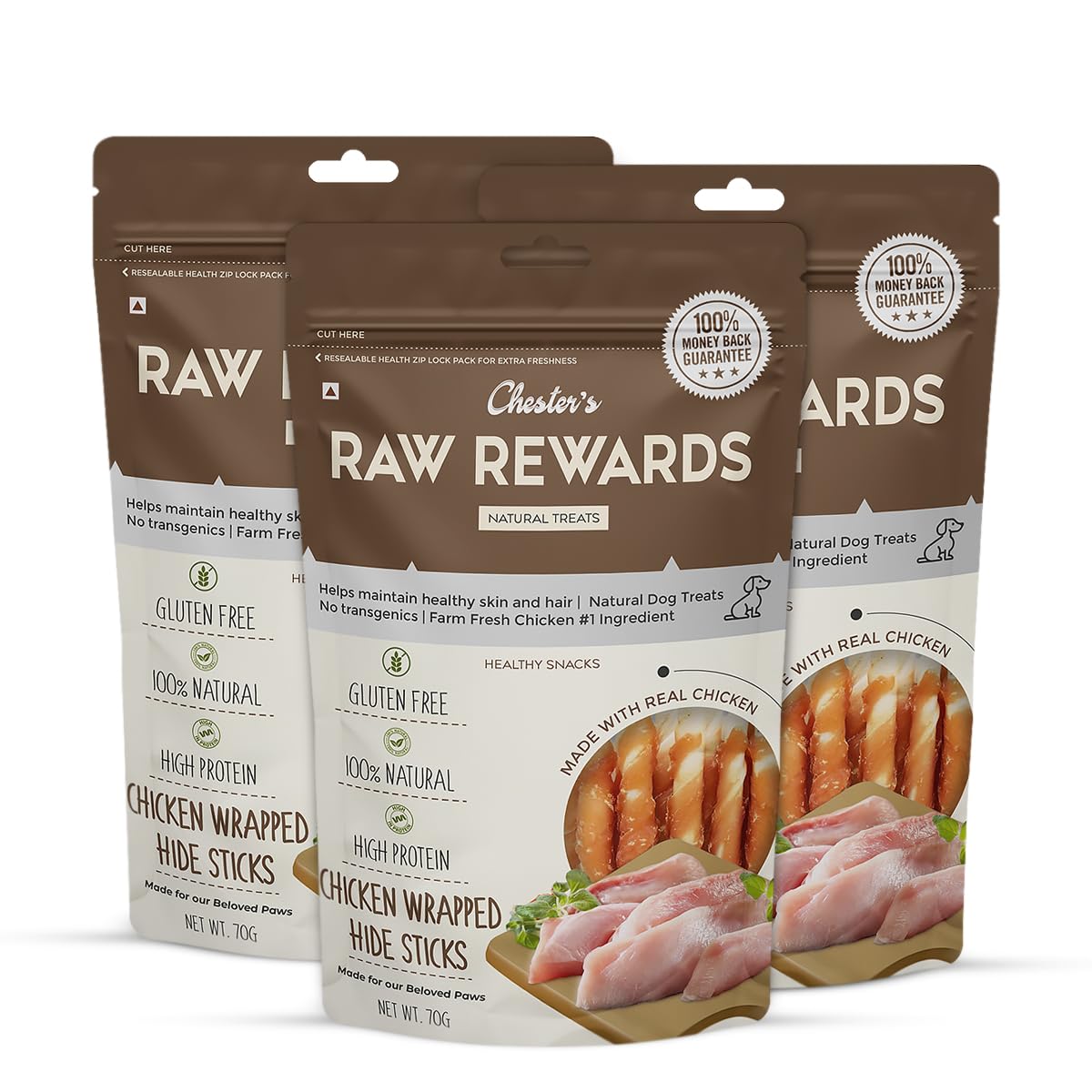 Raw Reward Chicken Wrapped Hide Sticks Dog Treats For Training-Natural & Nutritional Treat With Easy To Digest-70 Grm-(Pack Of 3) For All Life Stages (B0D49QG369) Amazon Price History, Amazon Price Tracker