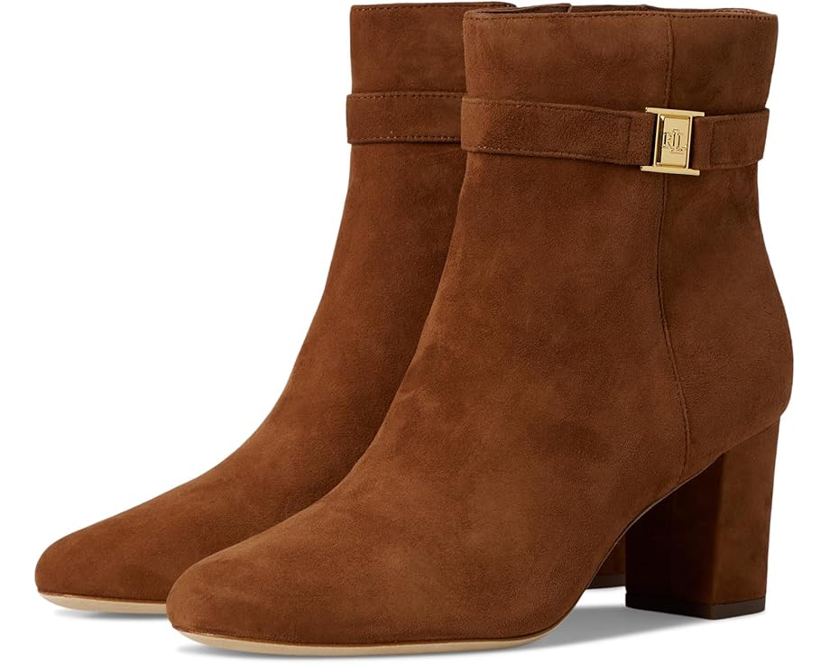 Lauren Ralph Lauren Kellie Suede Bootie Heel - Pair View