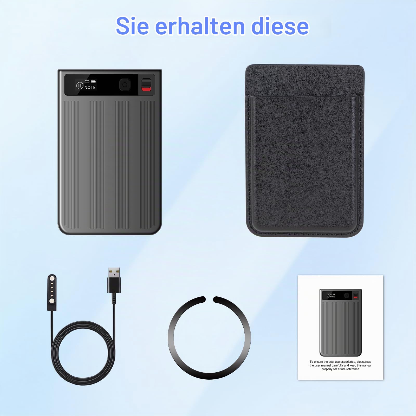 KI Diktiergerät mit Transkription, 64 GB, 81 Sprachen