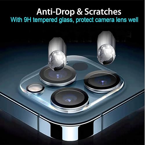 Miniatura 3 de Paquete de 2 protectores de lente de cámara compatibles con iPhone 14 Pro Max transparente, cubierta de cámara 14 Pro  14 Pro Max, vidrio templado