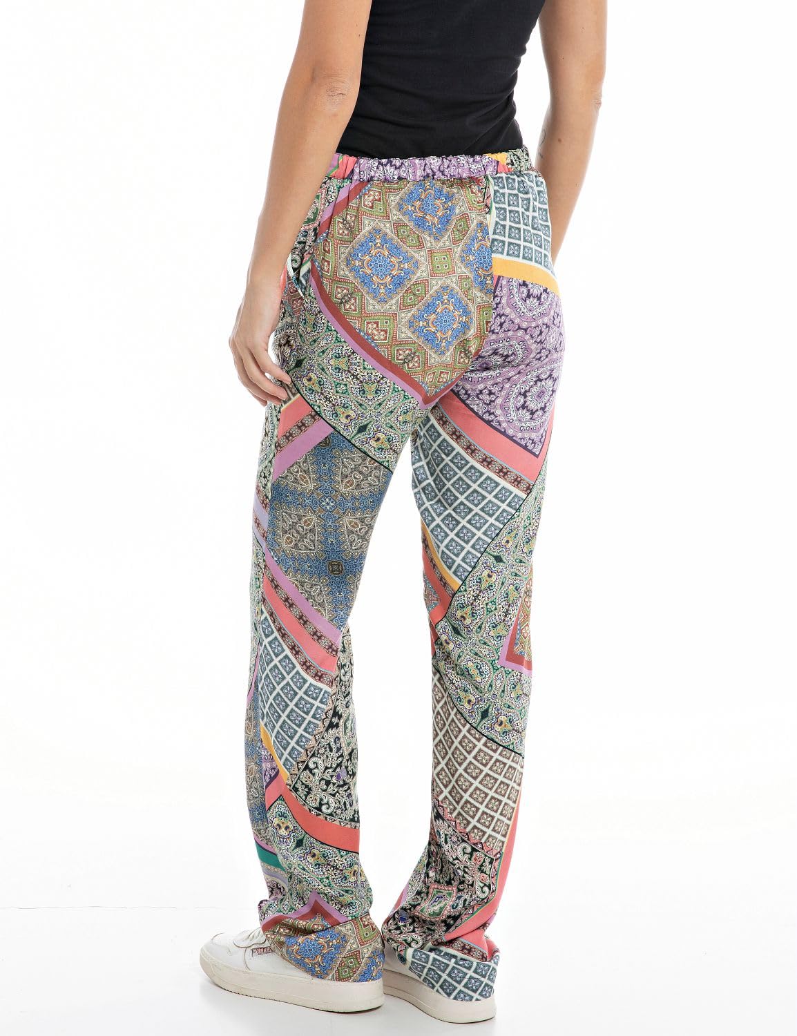 Replay Damen Stoffhose All Over Print