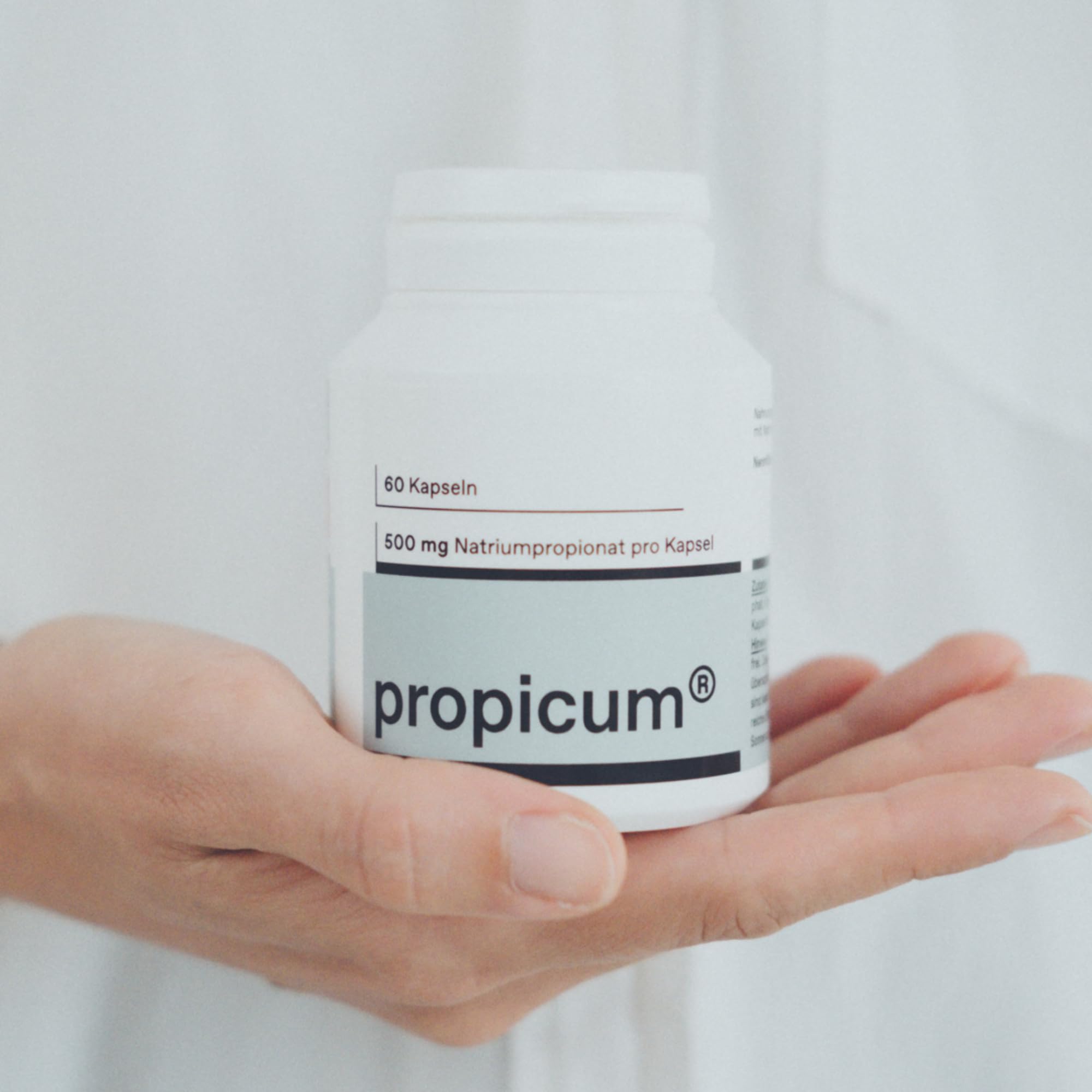Kapseln | Nahrungsergänzungsmittel mit Propionsäure | 500 mg Natriumpropionat | Monatspackung mit 60 Stück