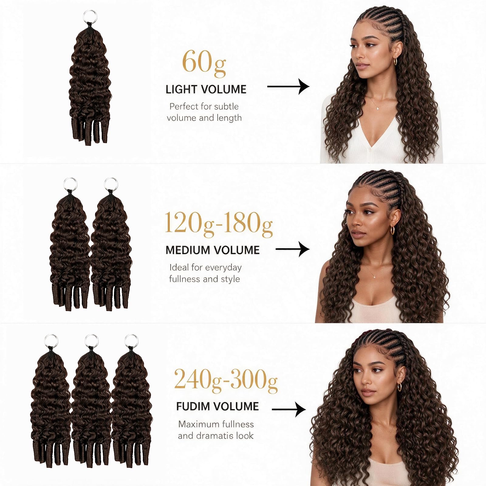 Lot de 50 mèches de cheveux humains pré-séparés au crochet à plumes, bouclés, 4# marron chocolat, 45,7 cm, pour femmes noires