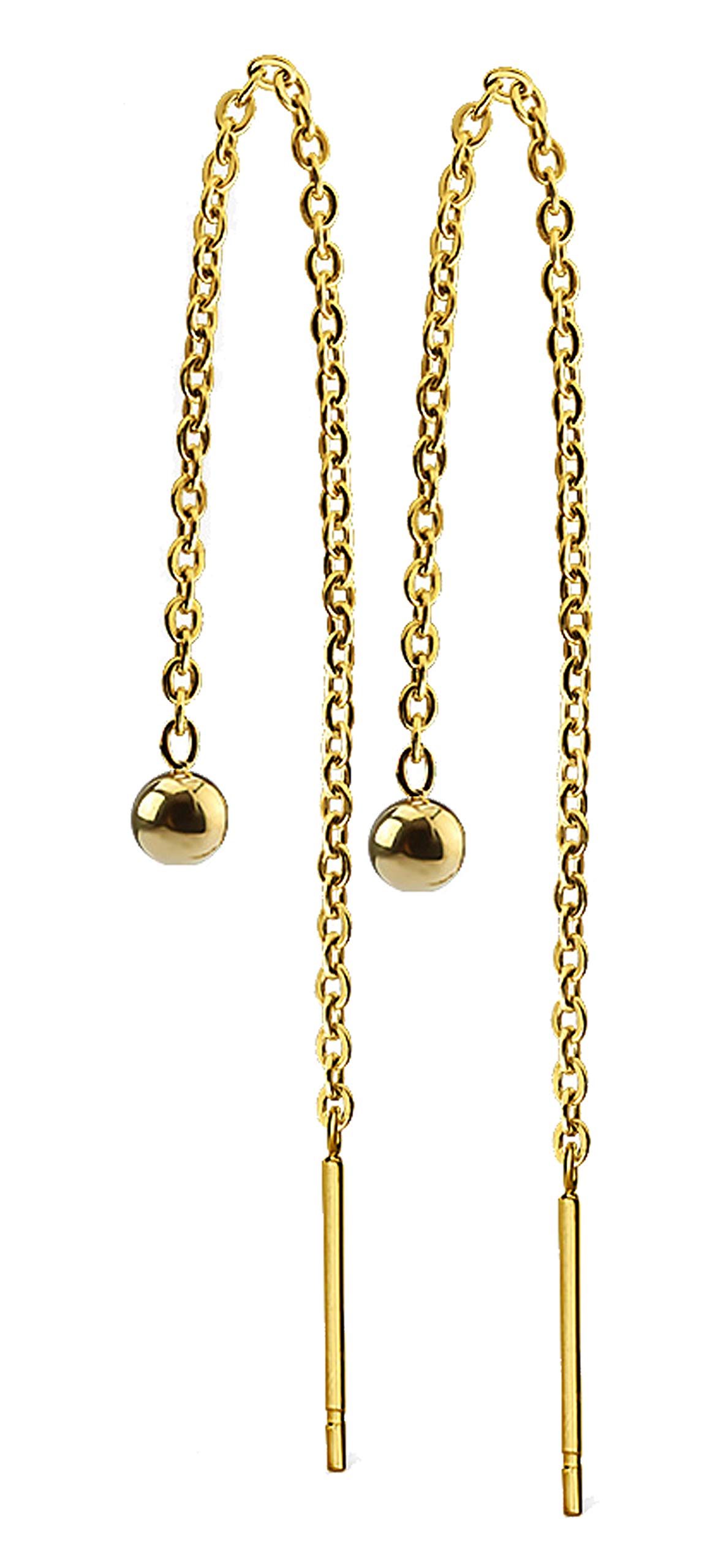 See full amazon price history chart for Via Mazzini Stainless Steel Gold Plated No Tarnish No Rusting 3mm Ball Ended and Bar Chained Sui Dhaga Earring For Women And Girls (ER0183) Via Mazzini Stainless Steel Gold Plated No Tarnish No Rusting 3mm Ball Ended and Bar Chained Sui Dhaga Earring For Women And Girls (ER0183) (B00EDEDAAG) Amazon Price History, Amazon Price Tracker