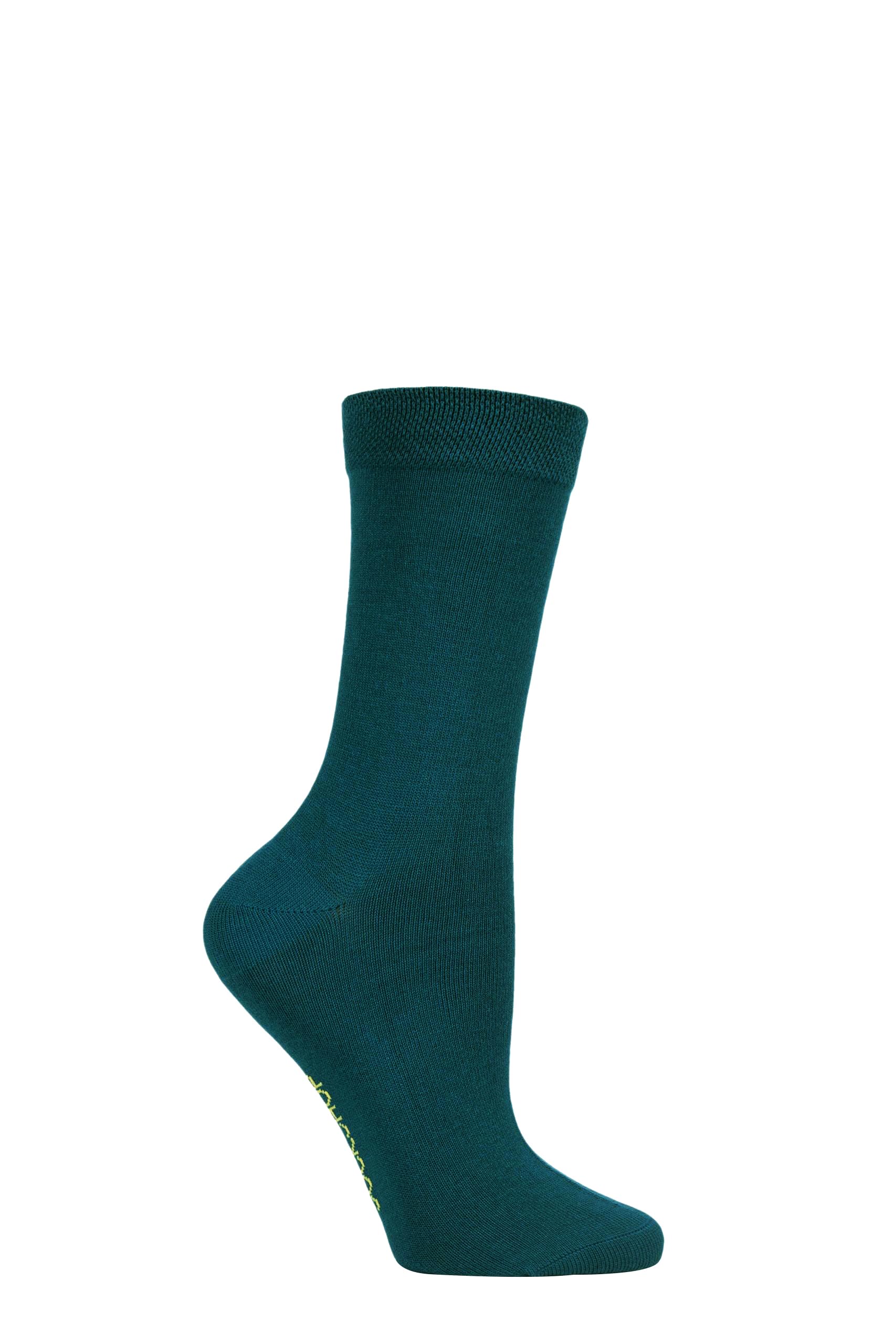 Sockshop Women's Evergreen Colour Burst Vibrant Bamboo Socks With Smooth Toe Seams Pack Of 1 4-8