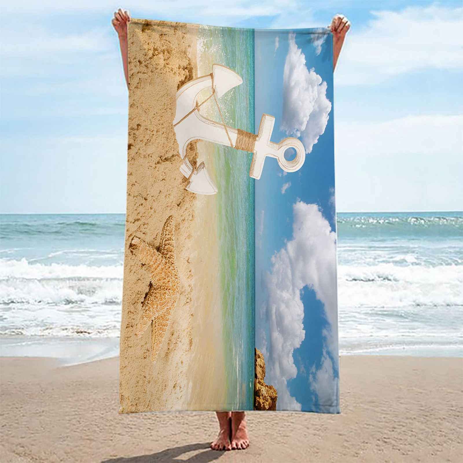 Telo Da Mare 3D Stella Marina Blu Dell'Oceano Stampato Asciugamano Da Spiaggia 150x200cm Asciugamano Microfibra Grande Antisabbia Leggero Telo Mare Per Sport Piscina Viaggi In Famiglia Vacanze