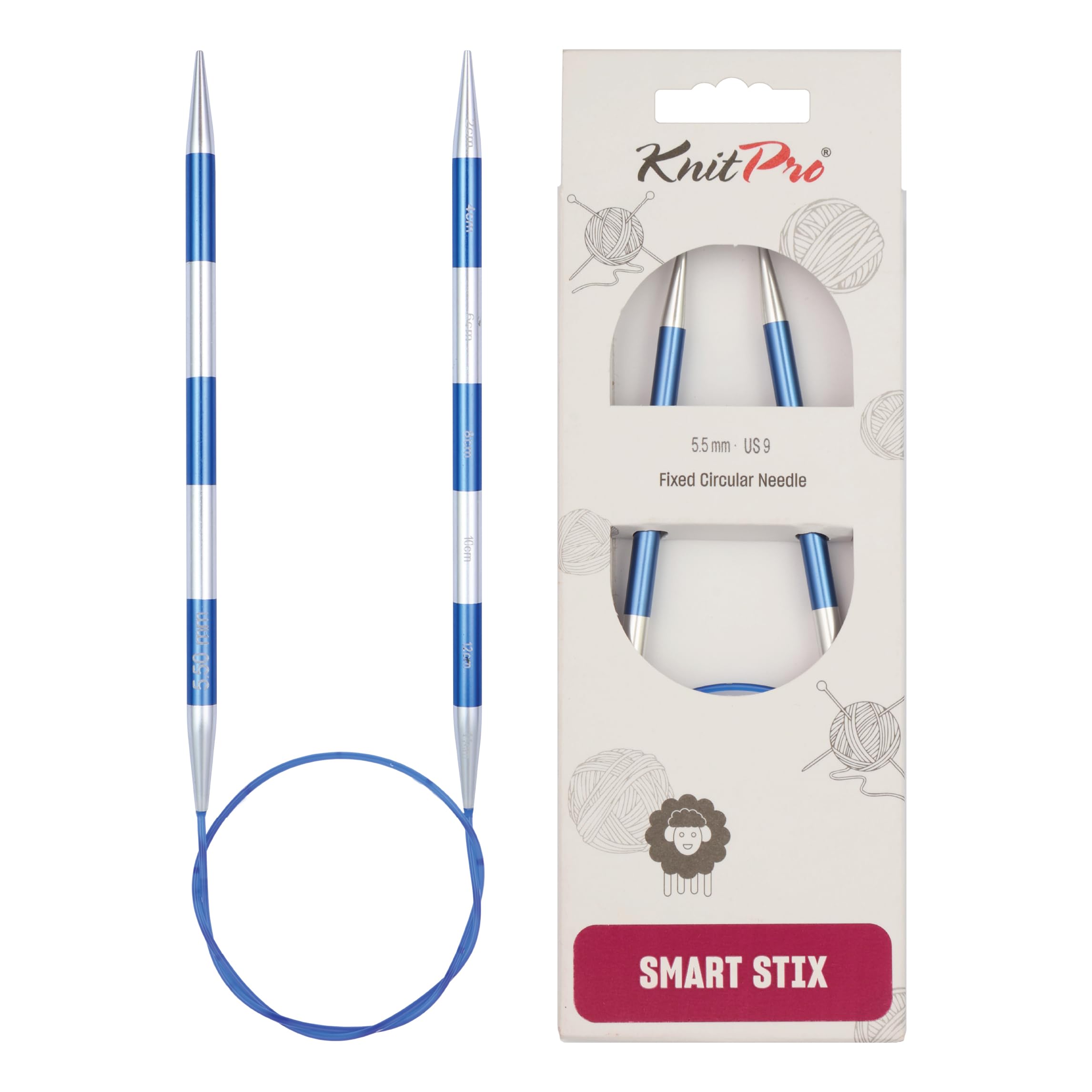 KnitPro Smartstix Fixed Circular Needles 24" (60cm) | 5.50mm