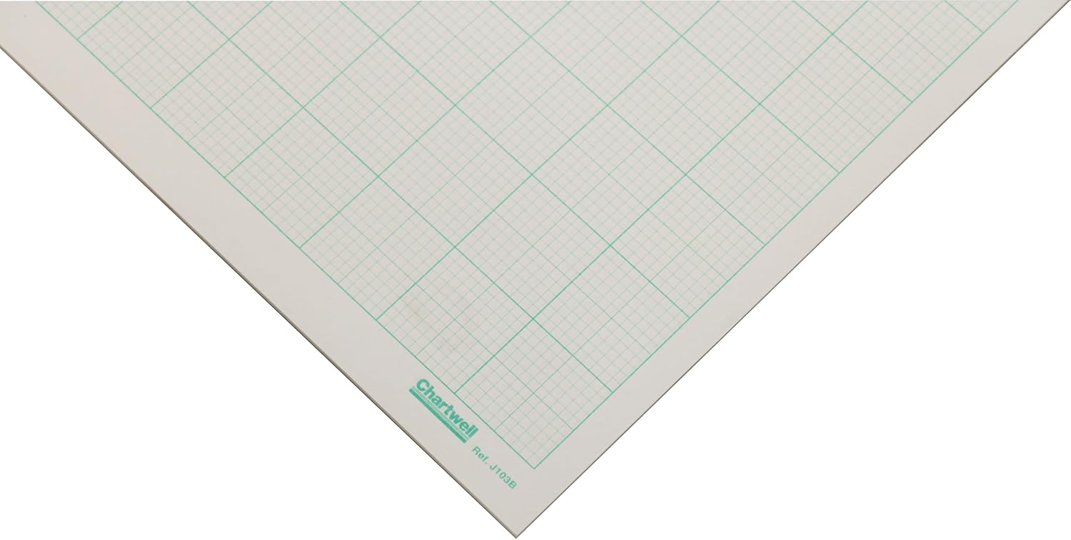 Clairefontaine Chartwell Graph Pad, 1/10, 1/2 & 1", A3, 30 Sheets - Green Cover