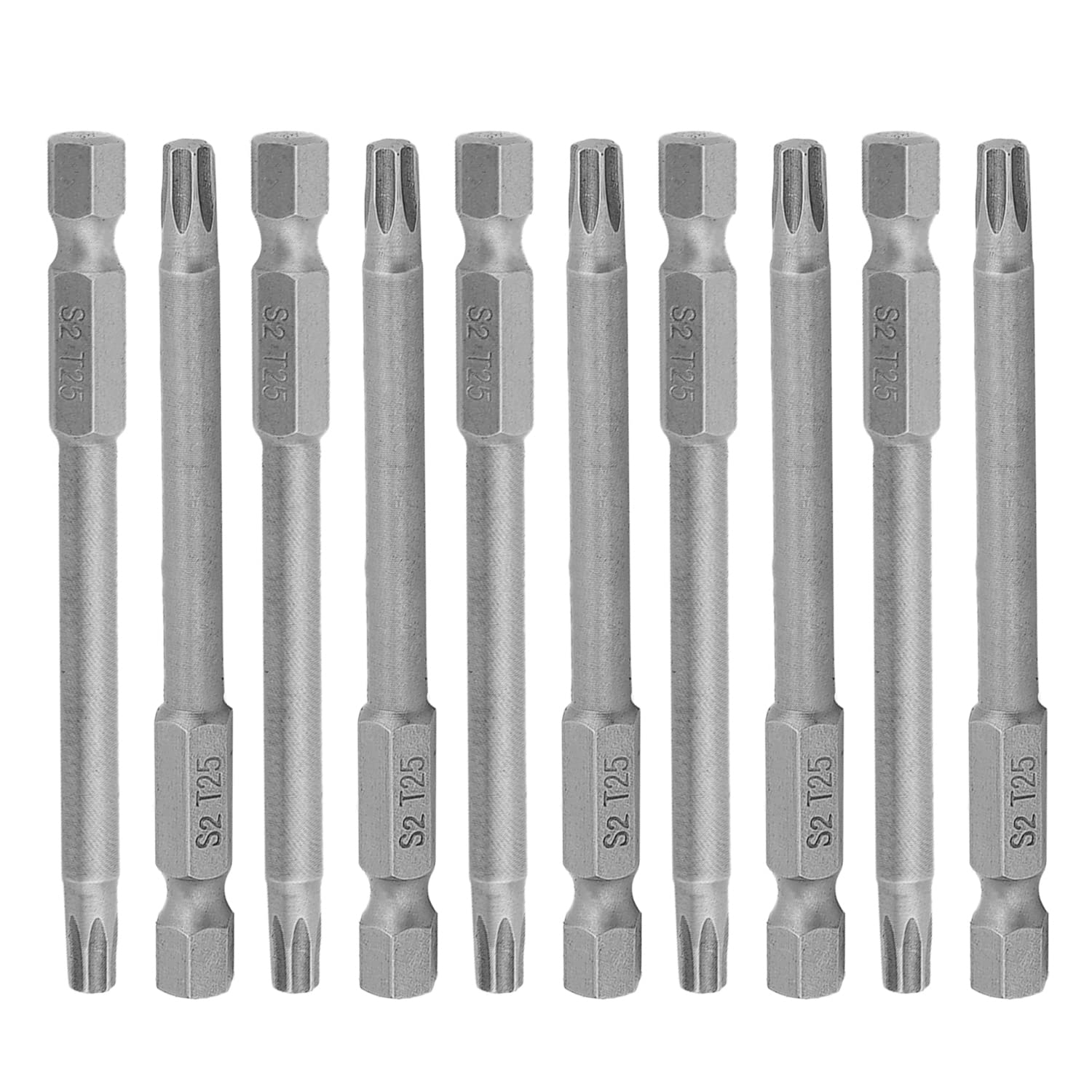 Utoolmart Torx-Schraubendreher-Bits Set – 7-teilig, T20 Bis T55, S2-Stahl, 10 Mm Sechskantschaft, 30 Mm Lang