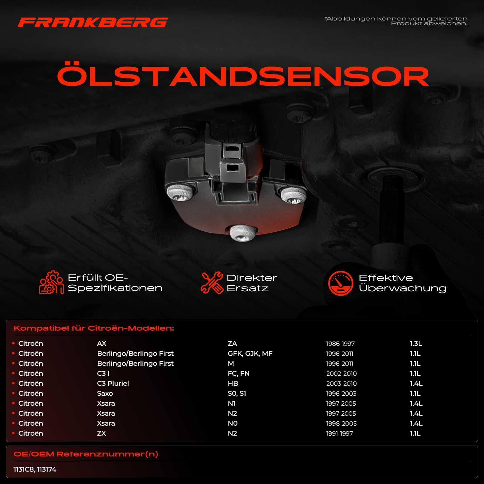 Frankberg Oil Level Sensor Oil Level Sensor Compatible with C3 I