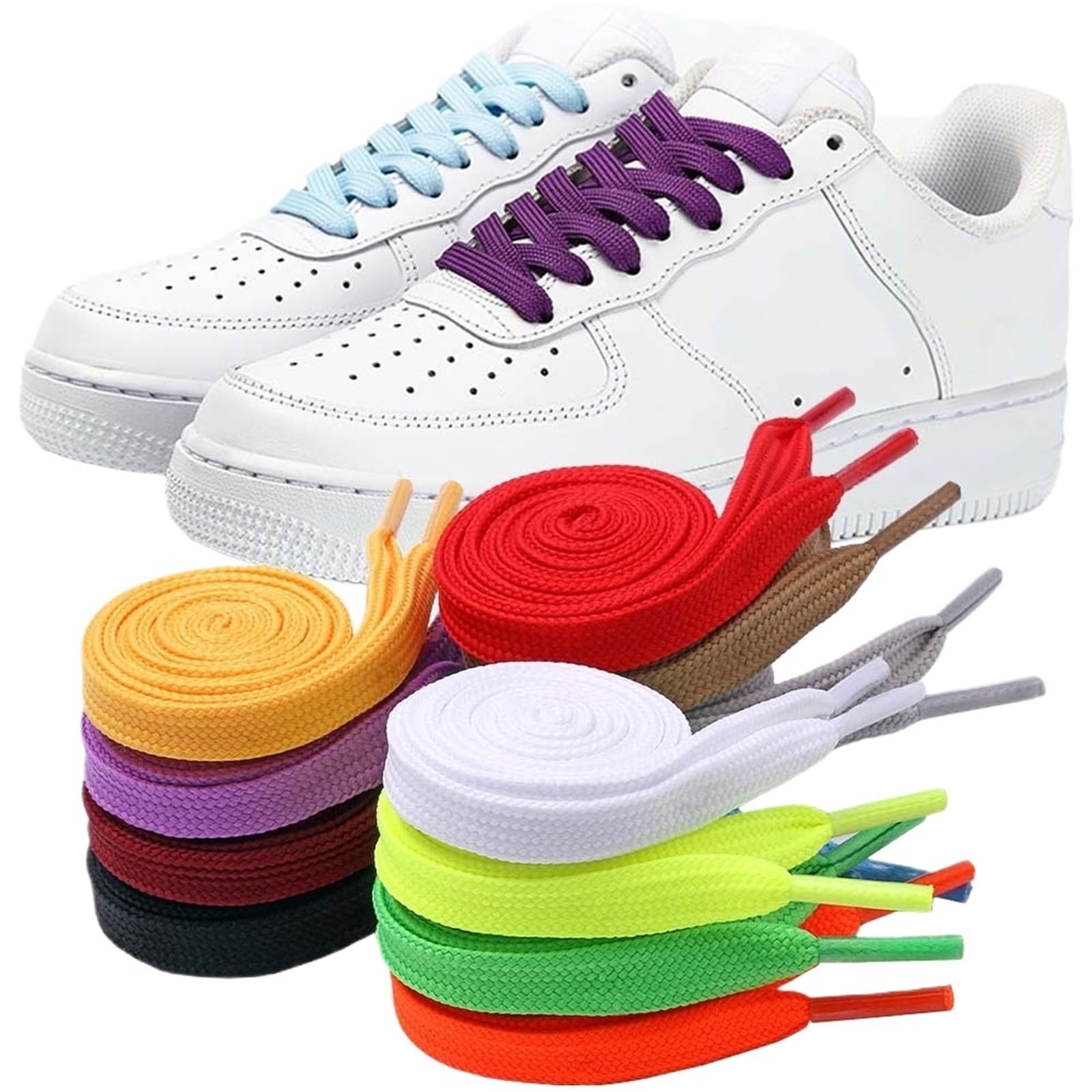 10 paia di lacci larghi e piatti for scarpe sportive da ginnastica/runner Per Scarponi