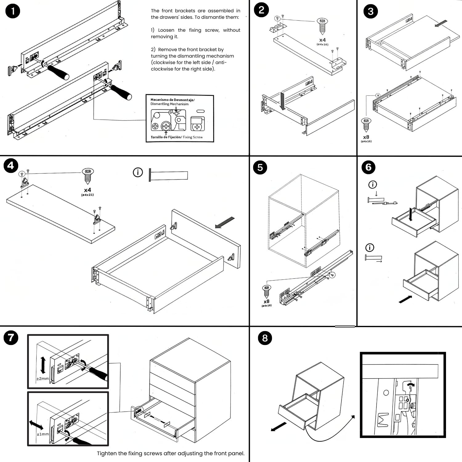 CASSETTO in KIT Ad Estrazione Totale per Ambiente Camera Bagno Cucina Ufficio - Nuovo Design SLIM, Portata 40kg, Guide Sincronizzate (H 203mm - P 400mm)