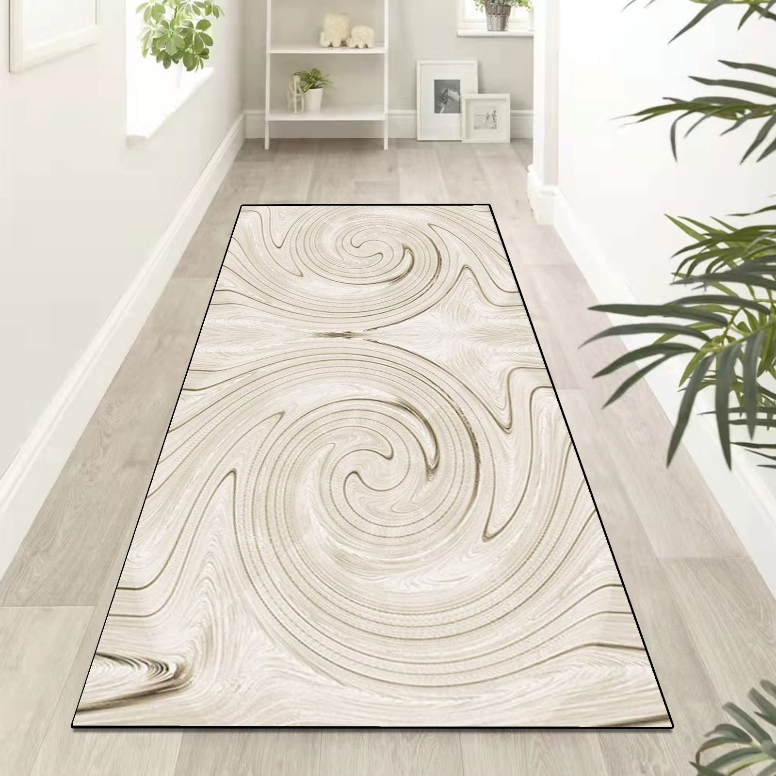 Single Tree Forest Tapijtloper, Moderne Keukenloper, Laagpolige Halloper, Kleurrijk, Modern, Geometrisch, Antislip, Wasbaar, Voor De Gang, Slaapkamer