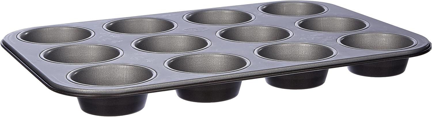 Dr.Oetker Muffin Tray "Back-Idee" 12 Cups, 22.56" x 15.16", Black