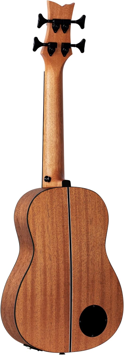 Ortega Guitars 4 String Lizard Series Fretless Acoustic-Electric Uke-Bass w/Bag, Right (LIZZY-BSFL-GB)