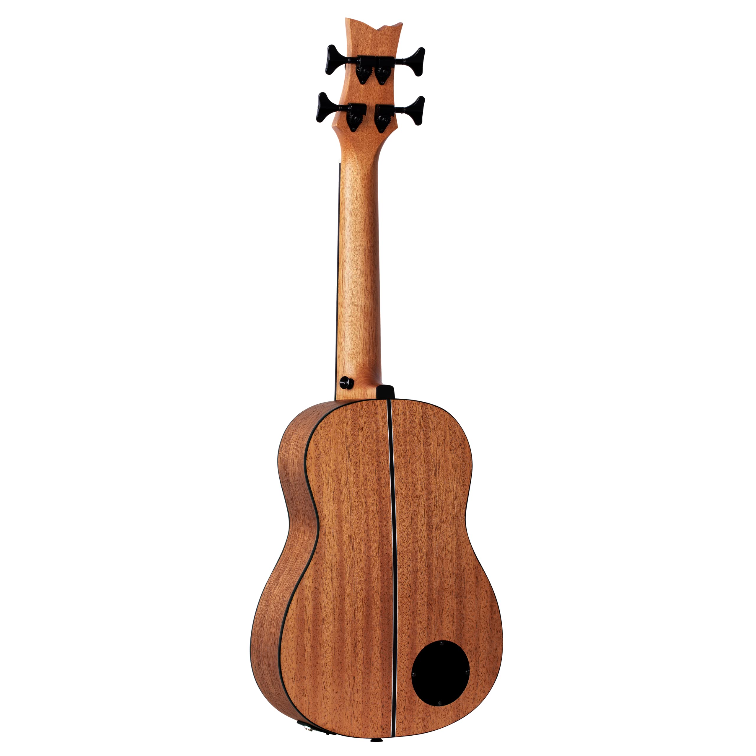 Ortega Guitars Bass Ukulele Elektro-Akustisch – ohne Bundstäbchen – Lizard Series – Inklusive Gig Bag – Mahagoni, Natur (LIZZY-BSFL-GB)