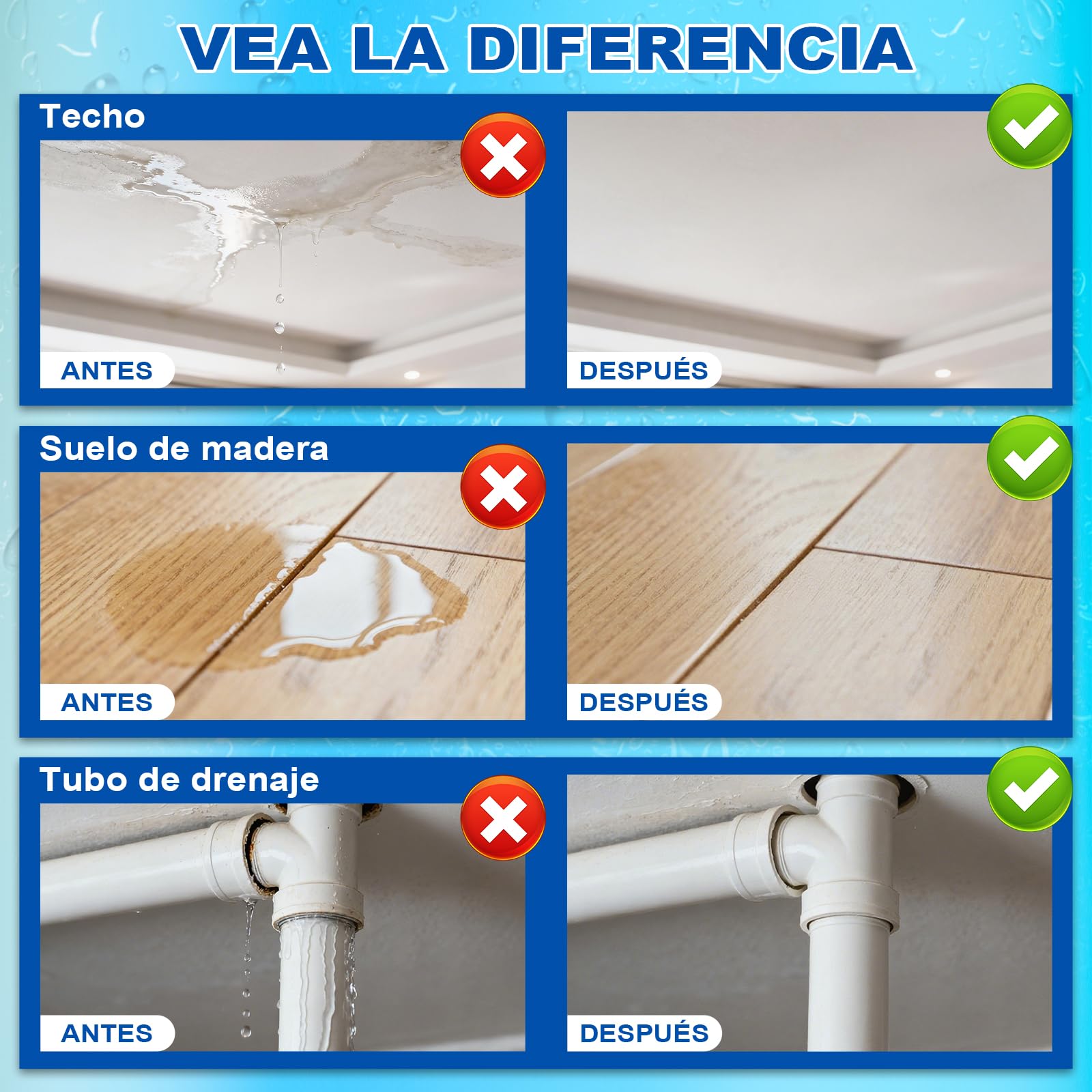 Sellador Líquido Impermeable 2KG, Revestimiento Impermeable | Impermeabilizante Transparente para Interior y Exterior | Antifugas para Baño, Cocina, Techo, Pared, Terraza y Balcón
