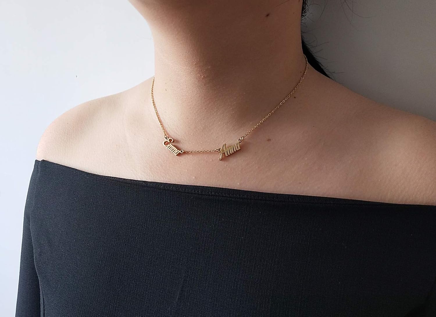 Personalized Name Necklace for Women 18K Gold Plated Custom Name Necklaces Customized Stainless Steel Pendant Jewelry Gifts for Mother Day Christmas Graduation
