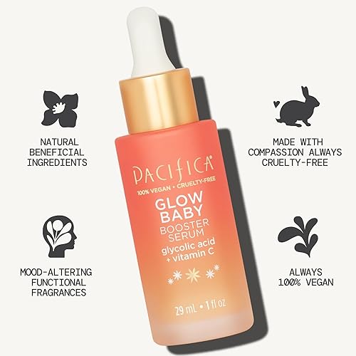 Miniatura 10 de Pacifica Beauty Glow Baby Booster Serum para cara vitamina C y ácido glicólico ilumina y apoya para todo tipo de piel sin fragancia cuidado limpio