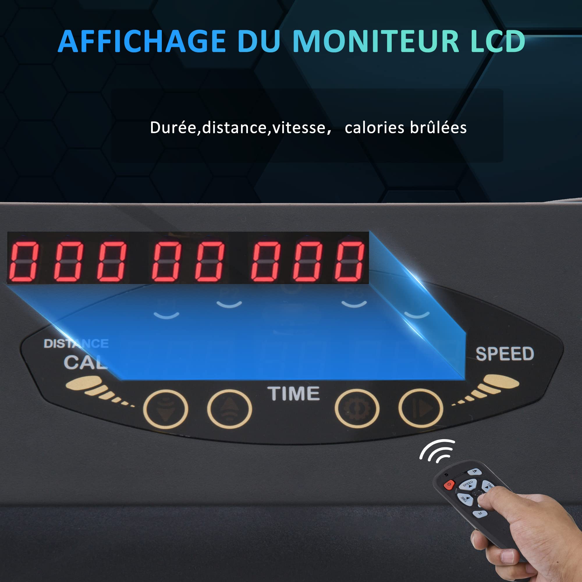 HOMCOM Elektrisches Laufband, zusammenklappbar, 2-in-1, 1-10 km/h, elektrisches Laufband mit Fernbedienung, Walking Pad für Zuhause und Büro, Schwarz