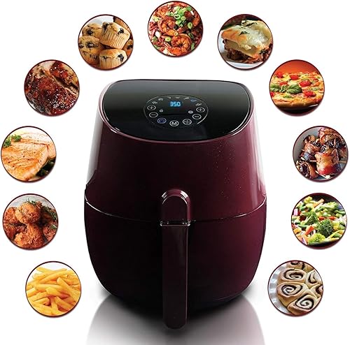 Miniatura 4 de Freidora de aire digital de 3.5 cuartos de galón y multicocina, circulación de aire caliente sin aceite con 7 funciones de cocción preestablecidas,