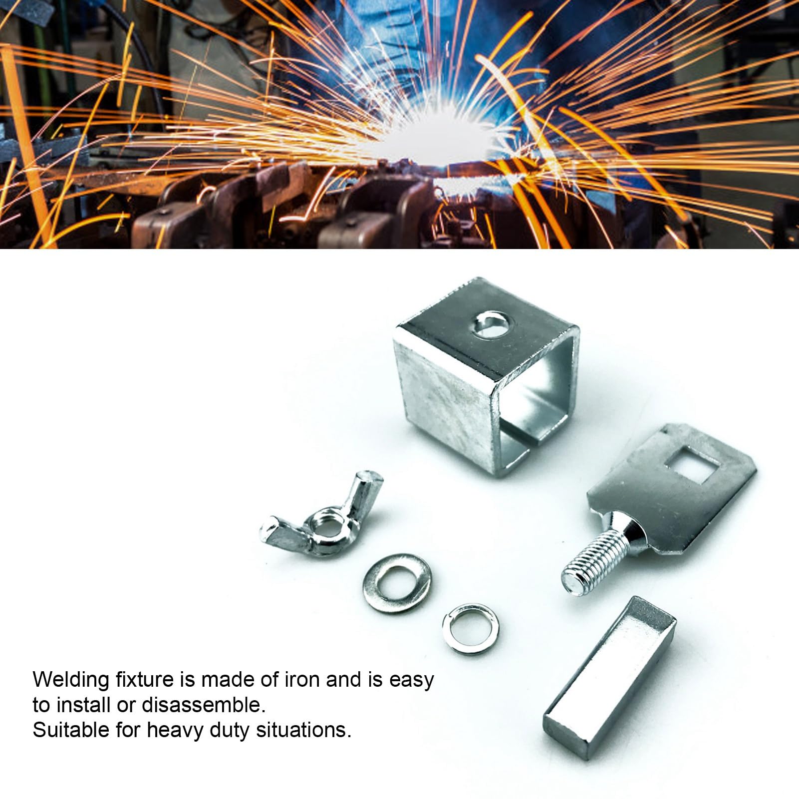 16 Butt Welding Clamps, Small Auto Body Panel Clamps for Welding, 16 Pack with Door Alignment Tool, for Sheet Metal Welding