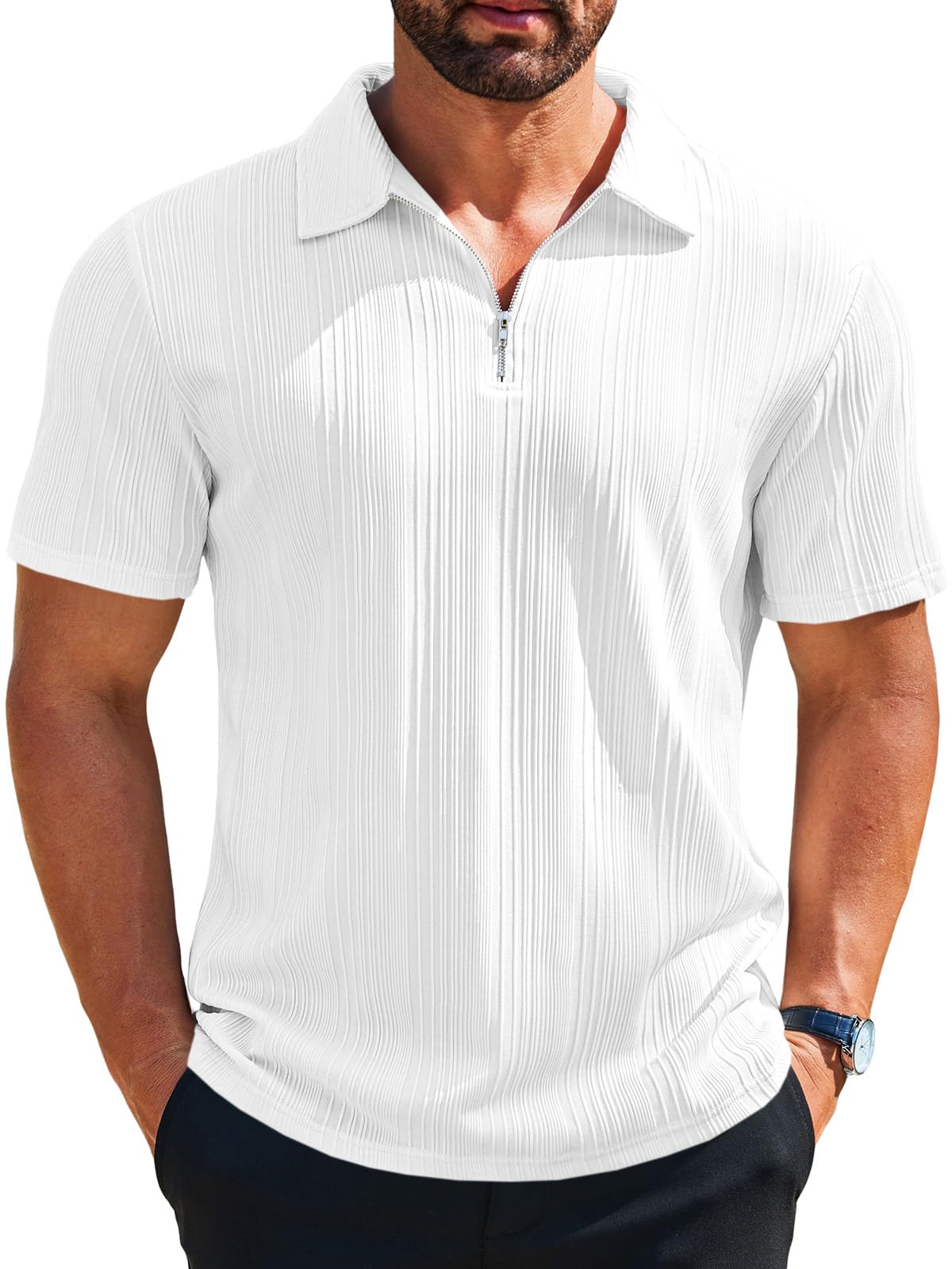 メンズウェア TNRCN HALF ZIP POLO WHITE RUFFLOG XL TNRCN HALF ZIP POLO WHITE RUFFLOG XL