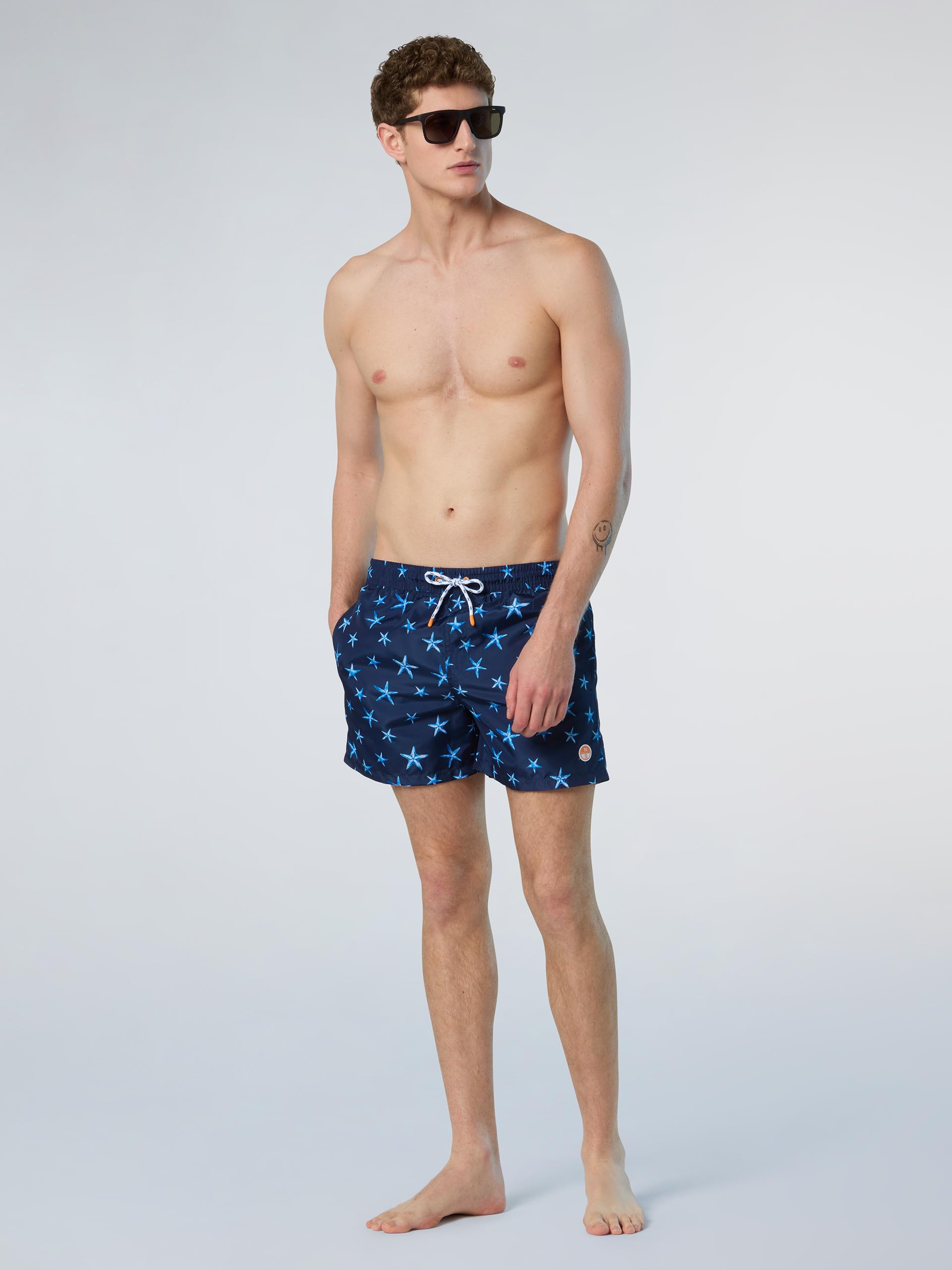 NORTH SAILS Boxer Mare Uomo in Repreve® con Stampa Oceano