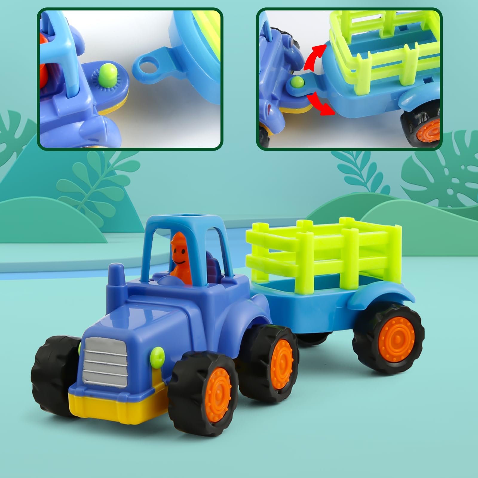 Set Engins Chantier Theo Klein Caterpillar - Camion Benne, Bulldozer, Chenille - Jouet 18 Mois+
