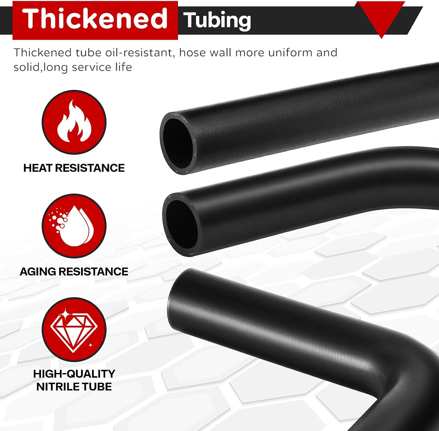 Gas Tank Filler Hose with 4 Clamps,1 1/2" ID Reinforced Gasoline Fuel Filler Neck Hose (Straight, 7 7/8"Long)