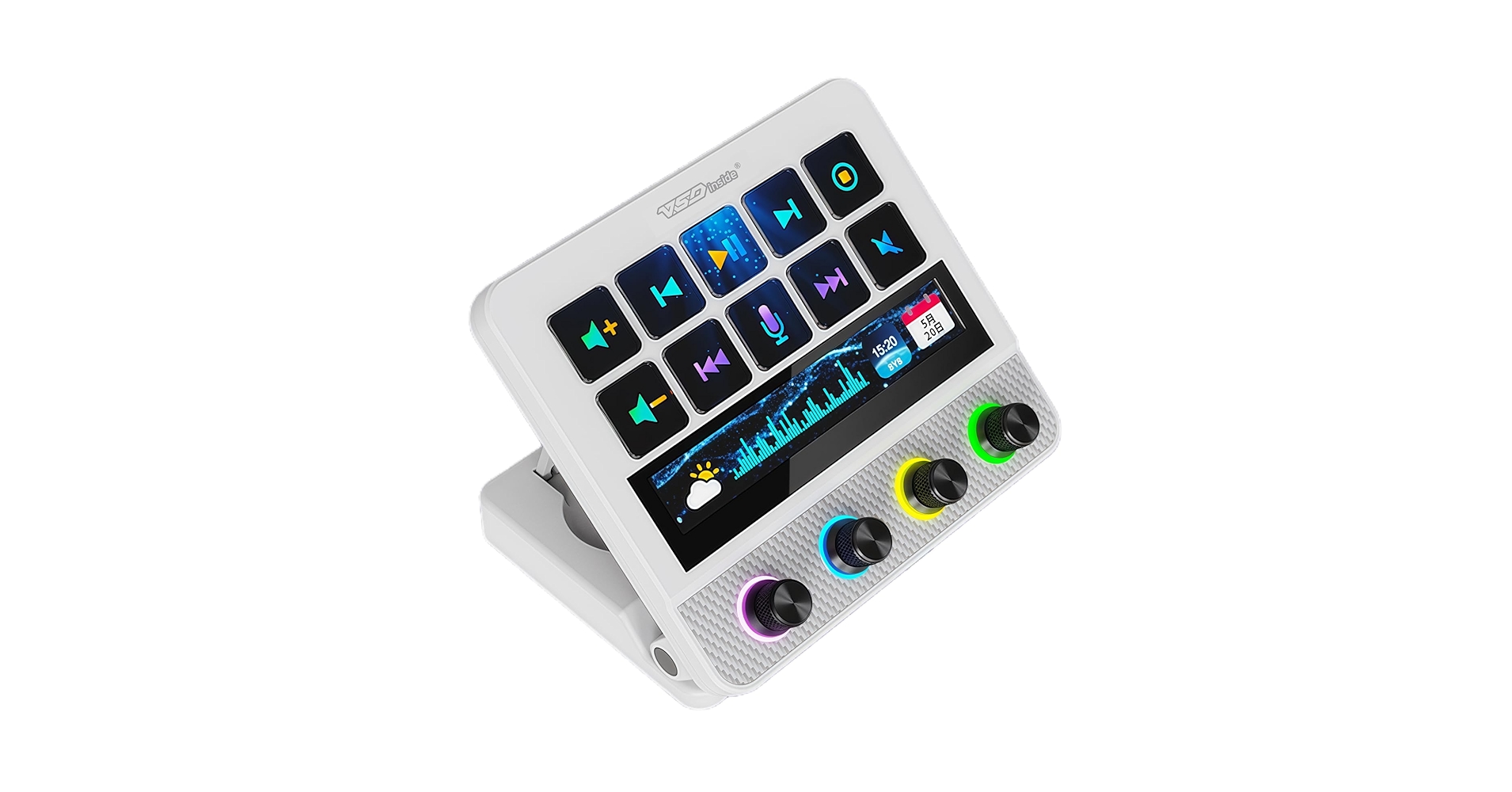 ストリームデック N4Pro カスタムキーボード 4つのノブ付き 超高速応答性能 Amazon | VSDinside Stream Dock N4 Pro ストリームデック カスタム