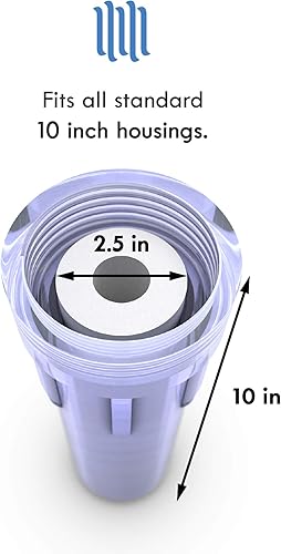Miniatura 2 de Filtro de sedimentos de 1 micra de 10 x 2.5 pulgadas, filtro de agua para toda la casa, cartucho de repuesto de filtro de agua de sedimentos