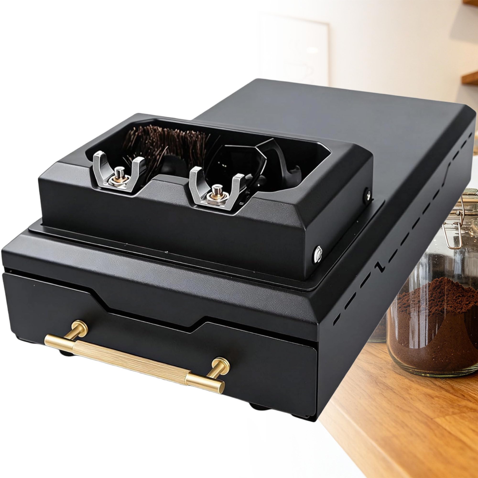 Limpiador Espresso Electrico con Raspadores y Cepillos de Repuesto