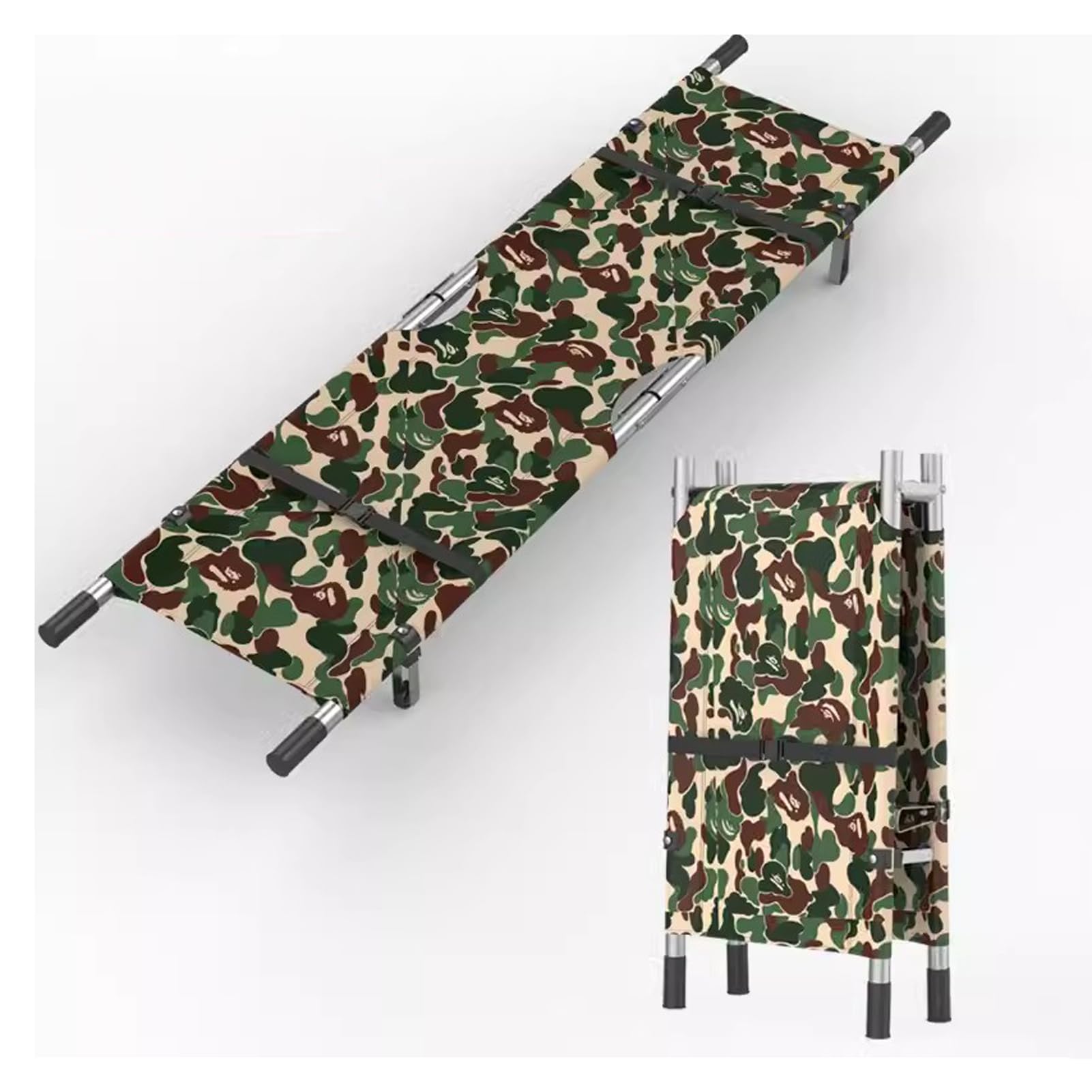 YNIYUJKL Portable Folding Stretcher, Portable Transport Stretcher Reusable, Folding Portable Transport Stretcher, Stretcher Medical, Emergency Stretcher,Camouflage