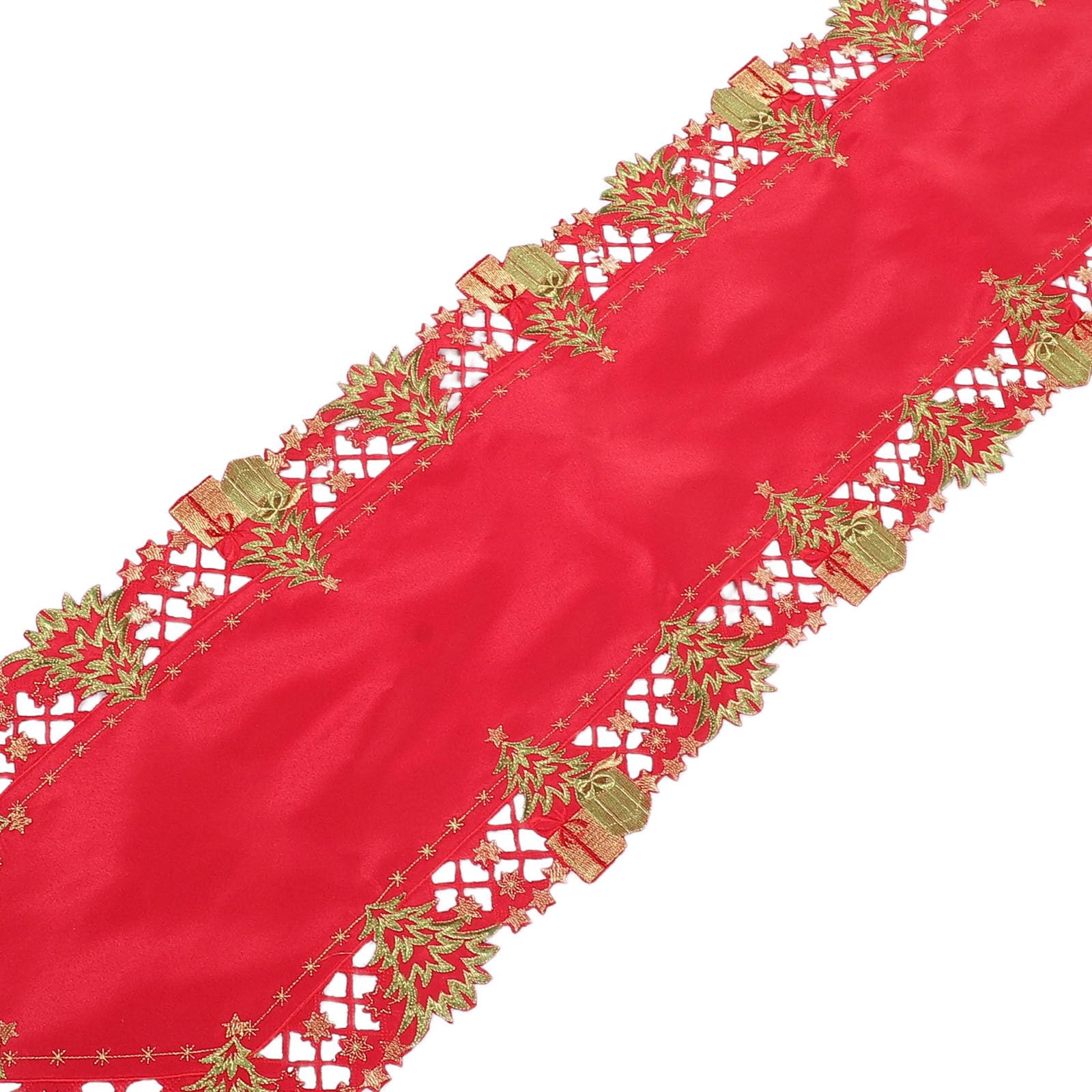 Gatuida Tovaglia natalizia, colore rosso, 2,20 m x 37,3 cm