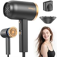 Asciugacapelli ionico DEWILY 1800W con diffusore-ad asciugatura rapida con pulsante caldo/freddo