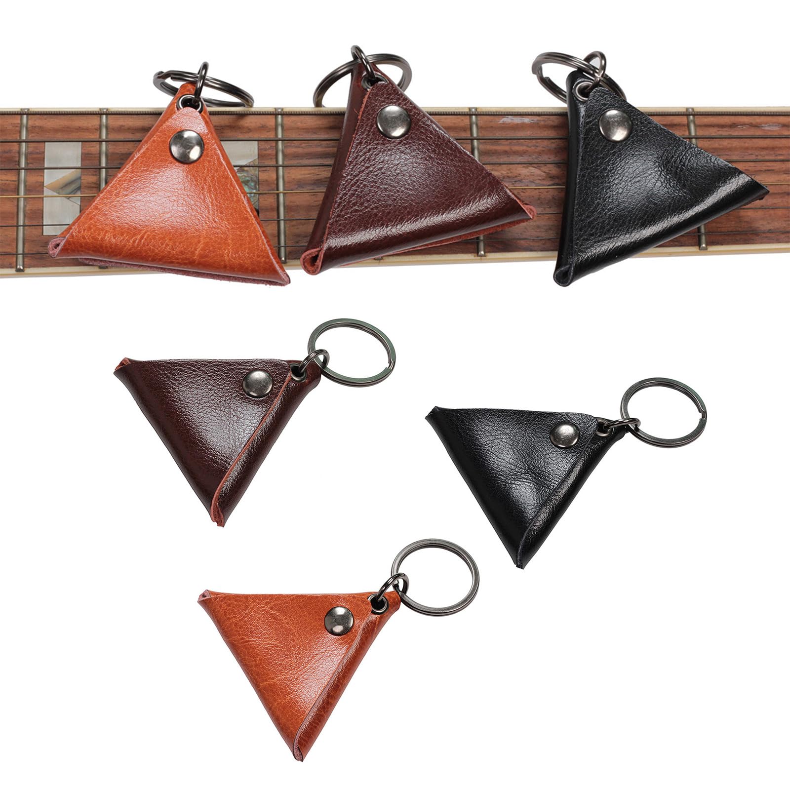 WEISUYUUS Guitar Pick Collecting Bag Triangular Guitar Pick Pouches Pick Organizers Guitar Pick Pack Multifunctional Storage Bag